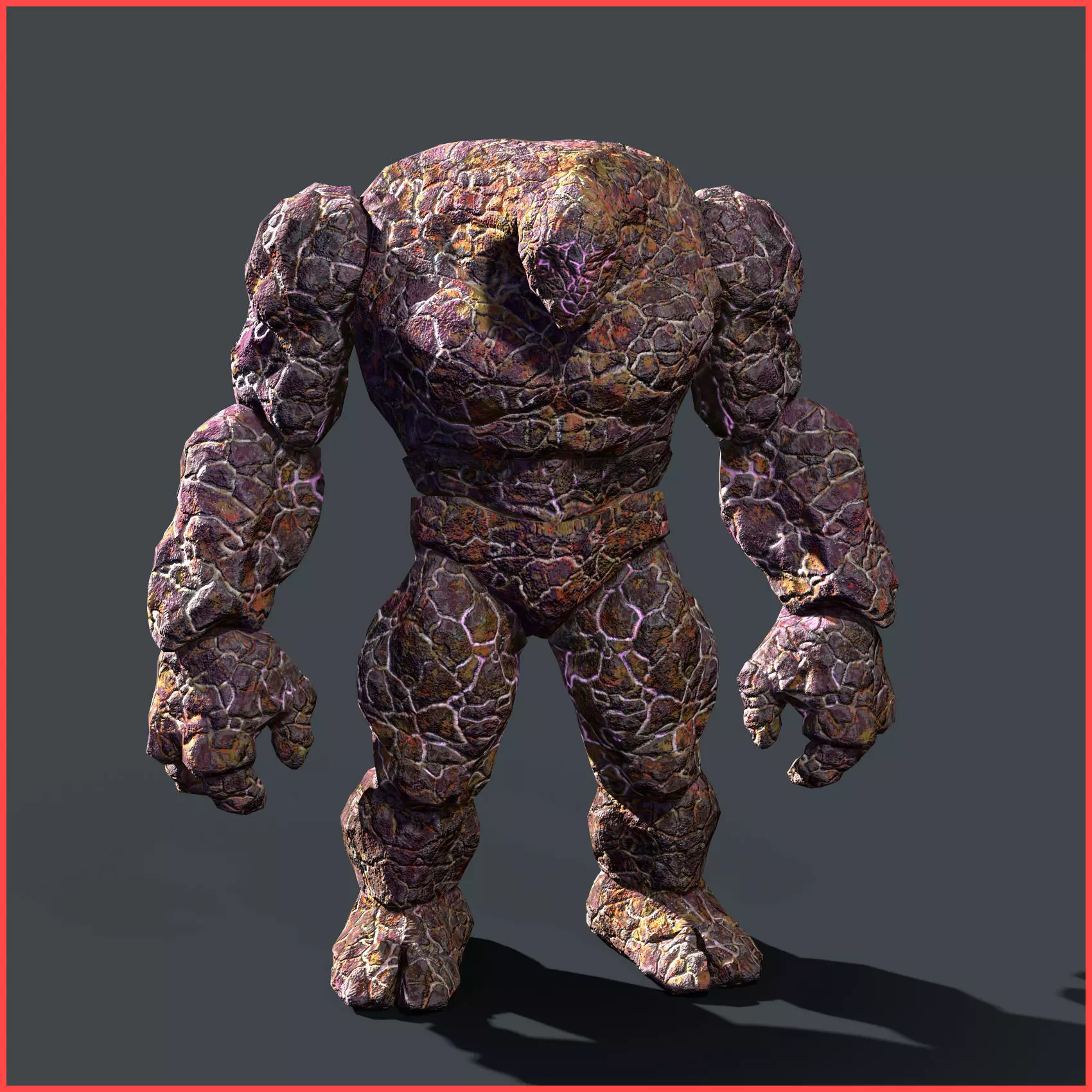 Elemental Golem -Magic - Low-poly 3D model