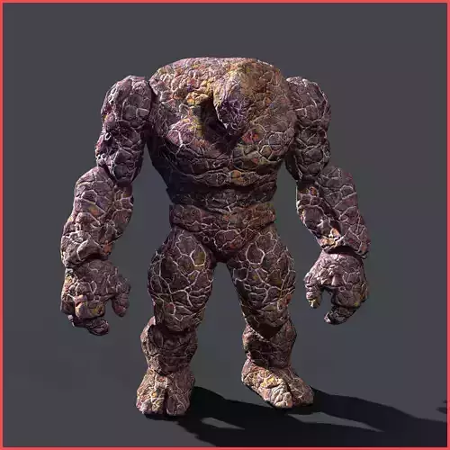 Elemental Golem -Magic -  Low-poly 3D model