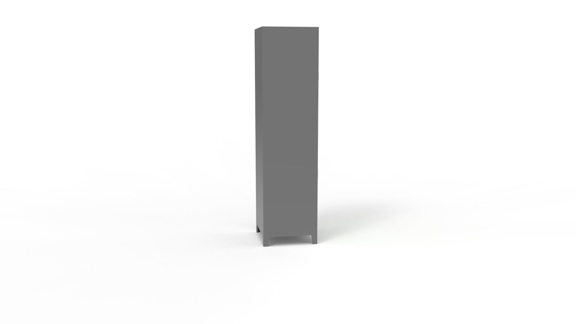 METAL CABINET-SINGLE LONG-TWO COVER-GRAY AND GREEN Low-poly 3D model_23