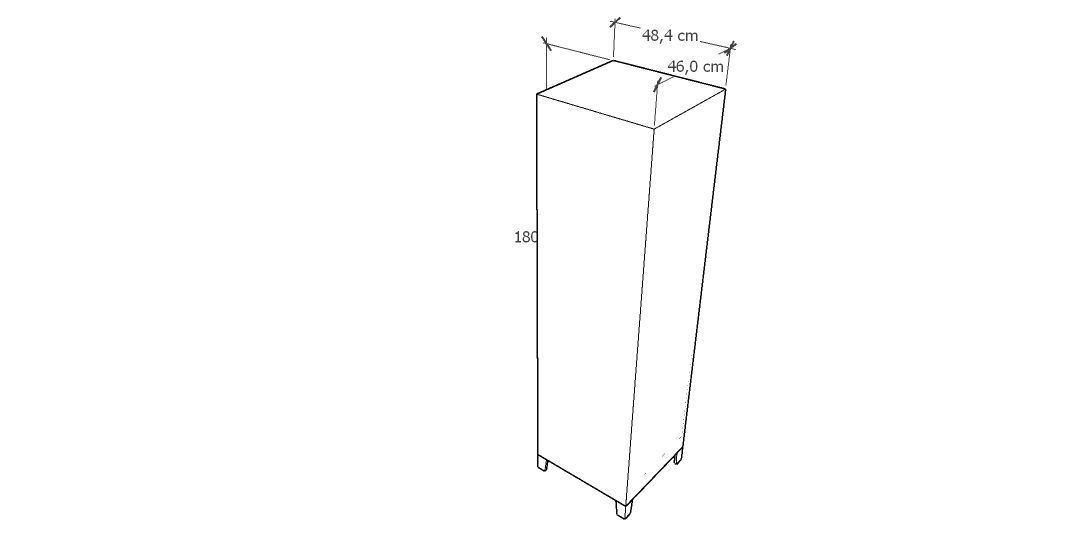 METAL CABINET-SINGLE LONG-TWO COVER-GRAY AND GREEN Low-poly 3D model_8