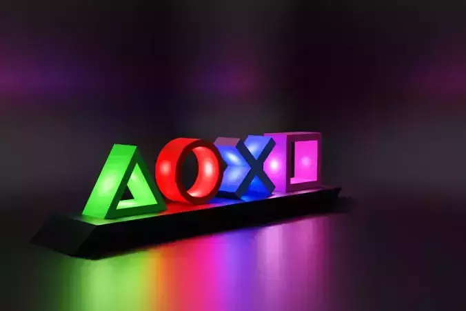 Playstation lamp with RGB for Gaming rooms and for decoration