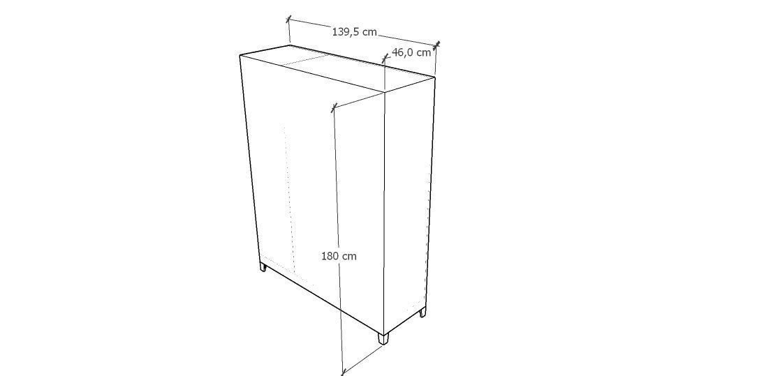 METAL CABINET -TRIPLE LONG- SIX COVER-GRAY AND GREEN Low-poly 3D model_6