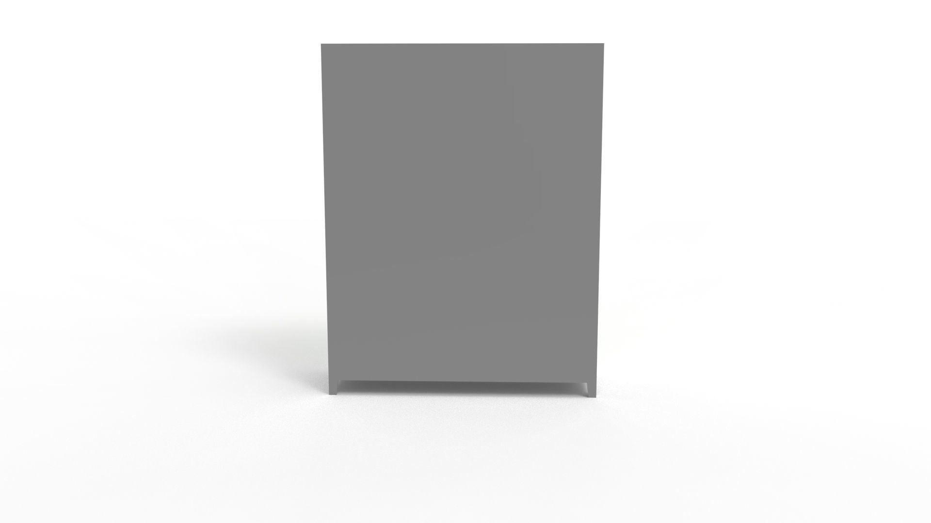 METAL CABINET -TRIPLE LONG- SIX COVER-GRAY AND GREEN Low-poly 3D model_35