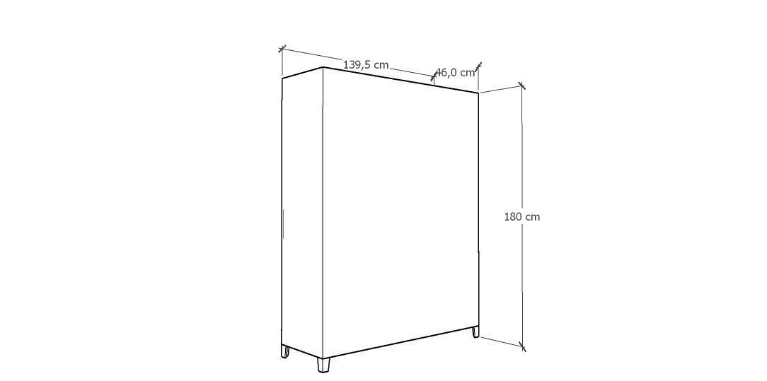 METAL CABINET -TRIPLE LONG- SIX COVER-GRAY AND GREEN Low-poly 3D model_9