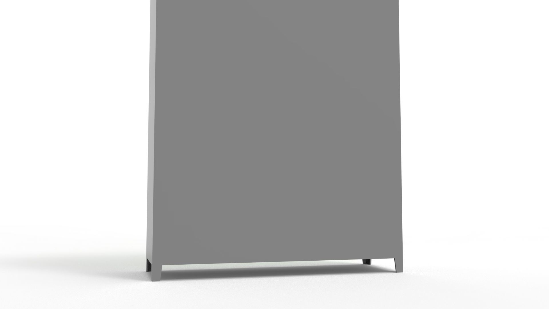 METAL CABINET -TRIPLE LONG- SIX COVER-GRAY AND GREEN Low-poly 3D model_55