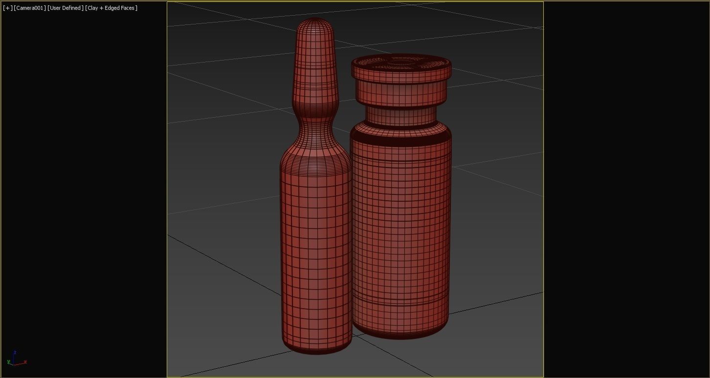 Vaccine vacuna with vial ampula ampolleta 3D model_4