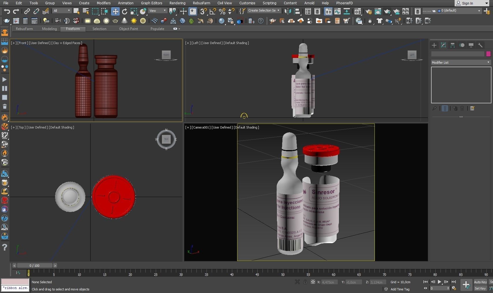 Vaccine vacuna with vial ampula ampolleta 3D model_2