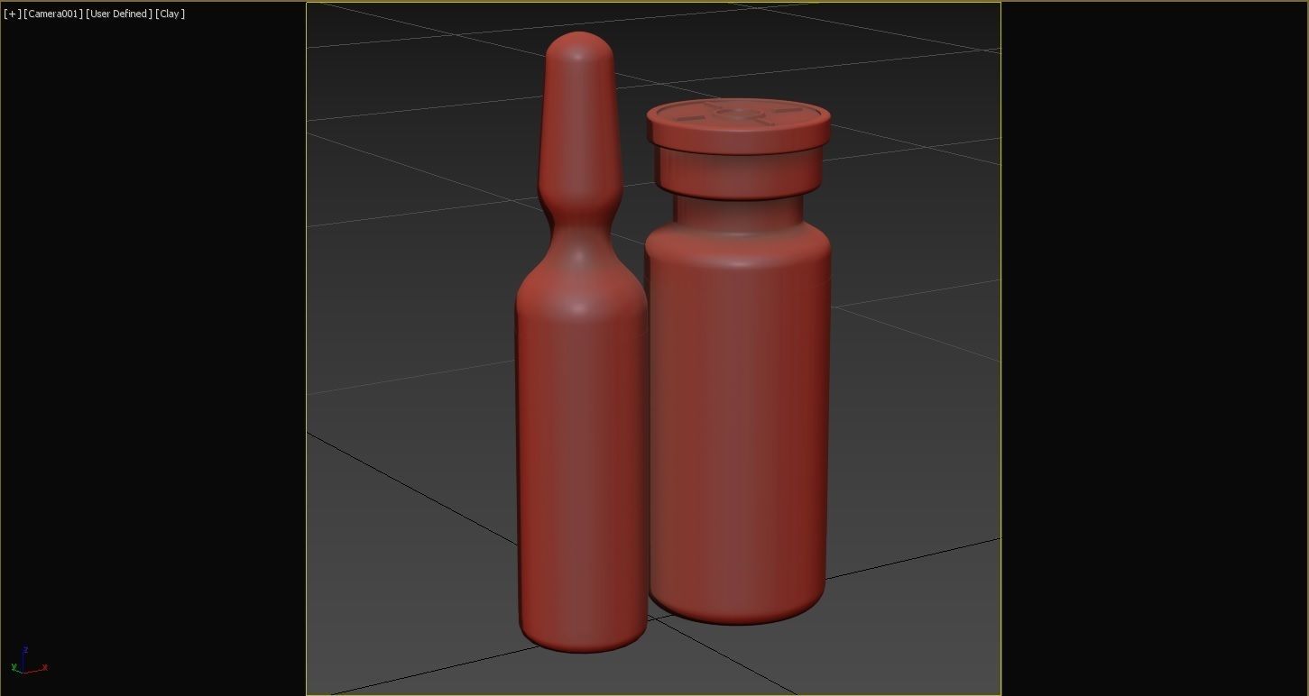 Vaccine vacuna with vial ampula ampolleta 3D model_3