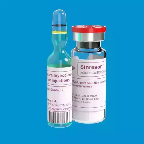 Vaccine vacuna with vial ampula ampolleta 3D model
