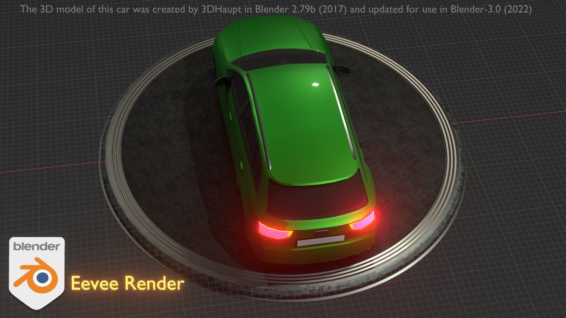 City Car 46 SUV Type-B Green Low-poly 3D model_39