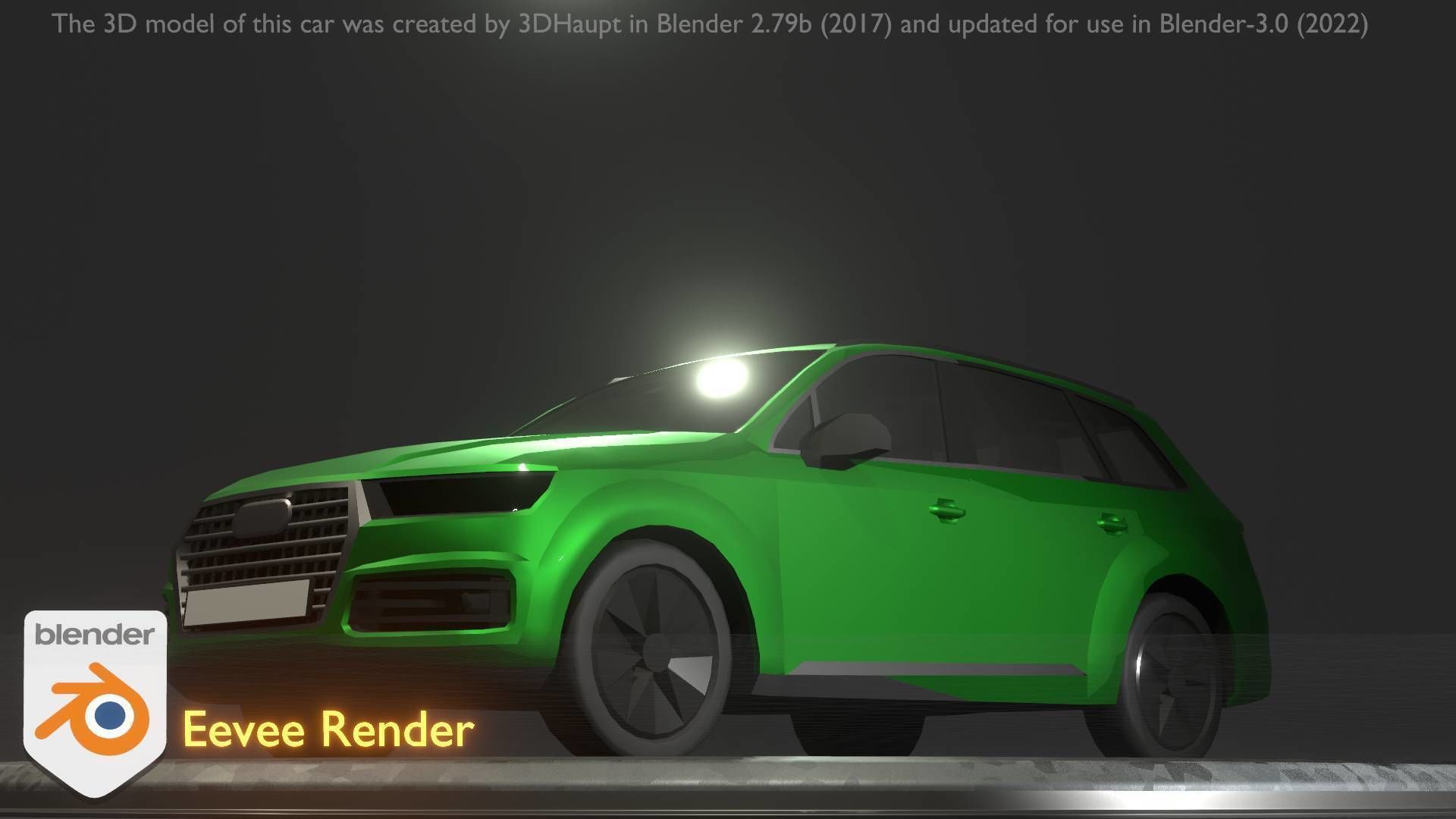 City Car 46 SUV Type-B Green Low-poly 3D model_23