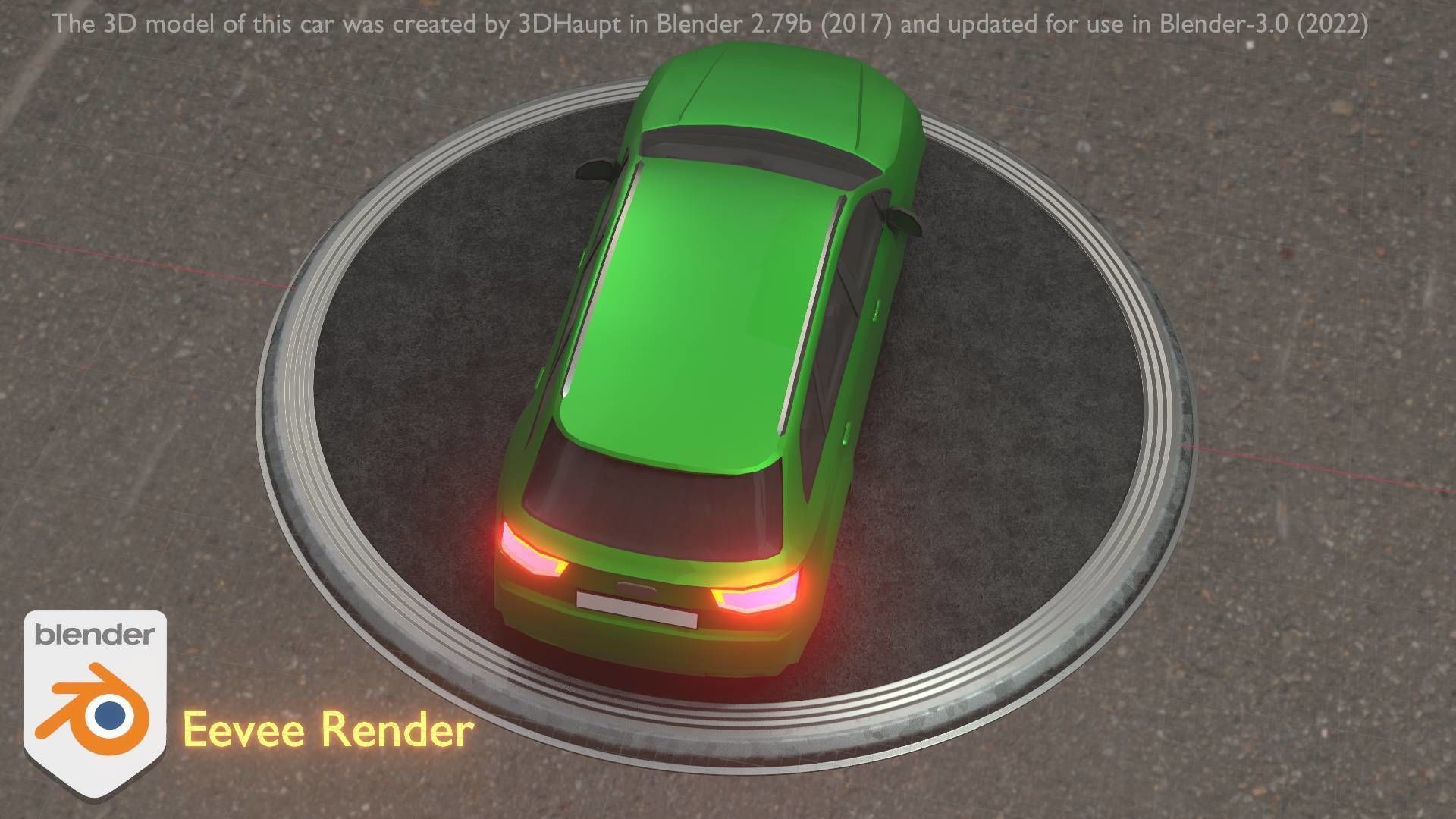 City Car 46 SUV Type-B Green Low-poly 3D model_82