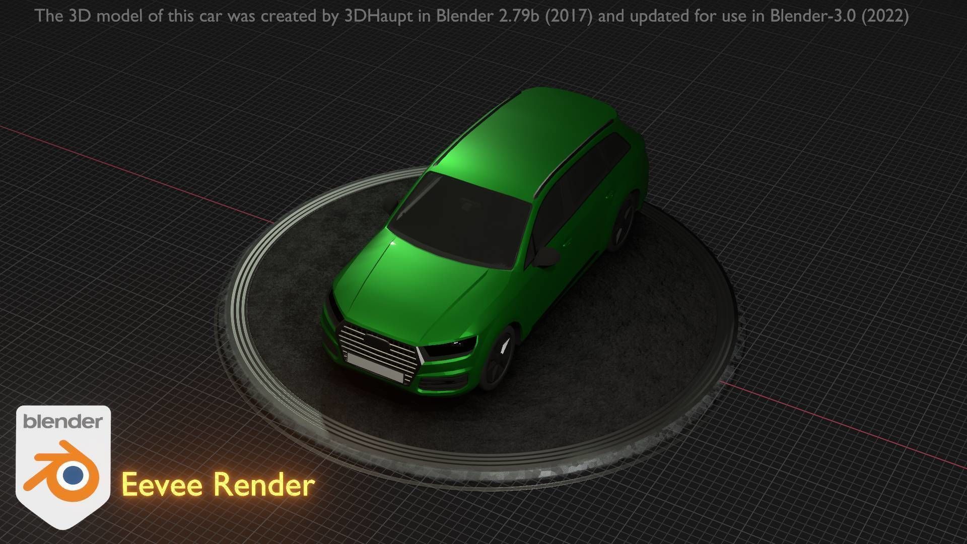 City Car 46 SUV Type-B Green Low-poly 3D model_47