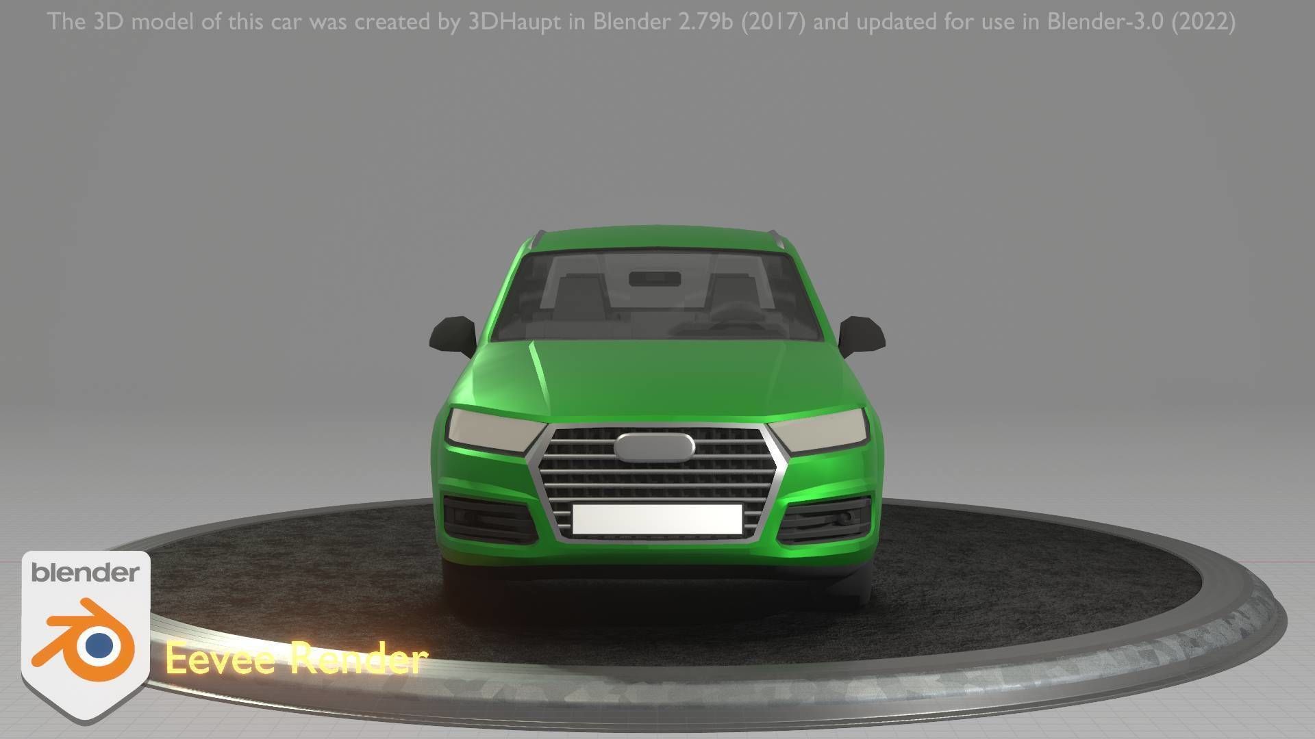 City Car 46 SUV Type-B Green Low-poly 3D model_21