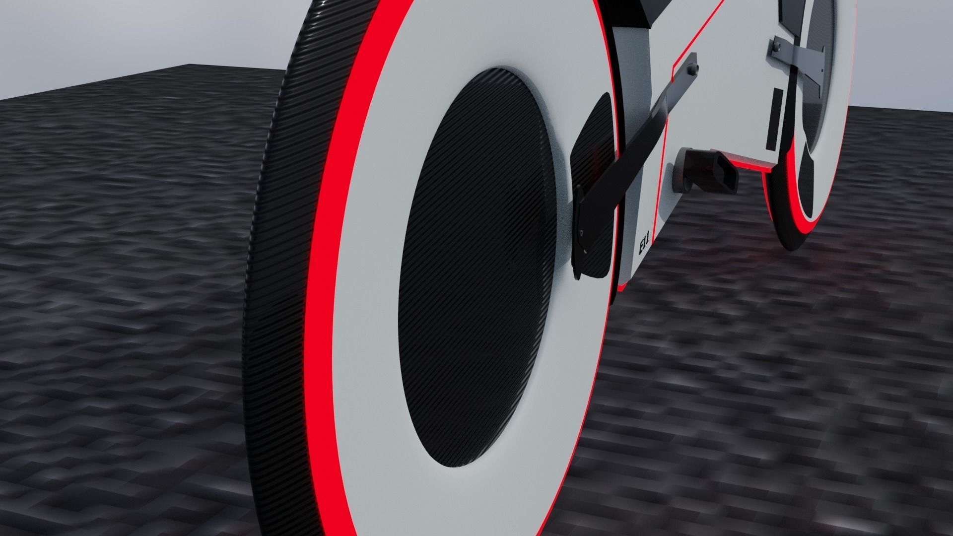 Cyberpunk Bike Low-poly 3D model_8