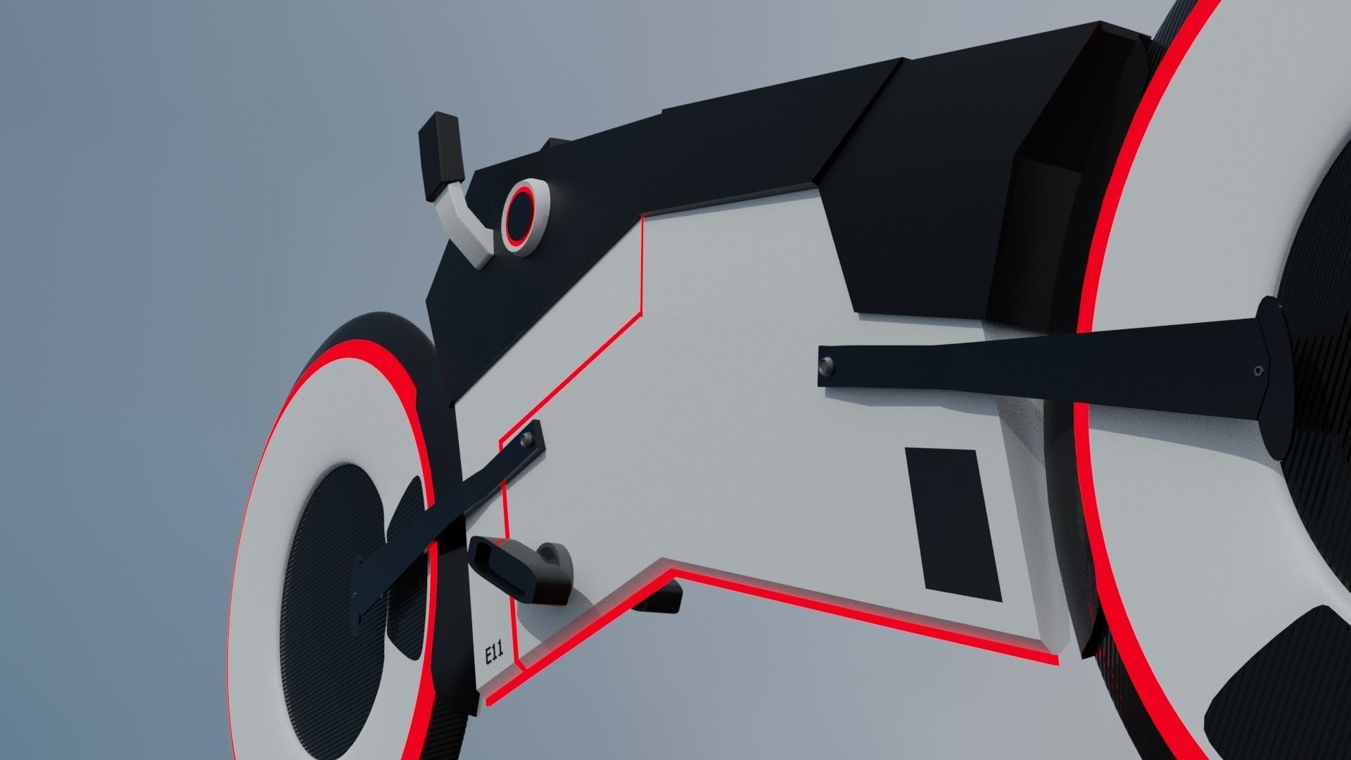 Cyberpunk Bike Low-poly 3D model_4