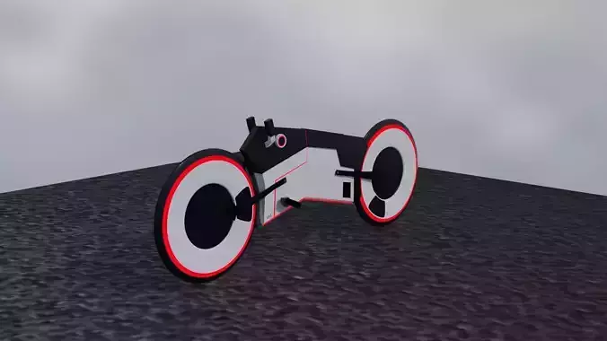 Cyberpunk Bike Low-poly 3D model