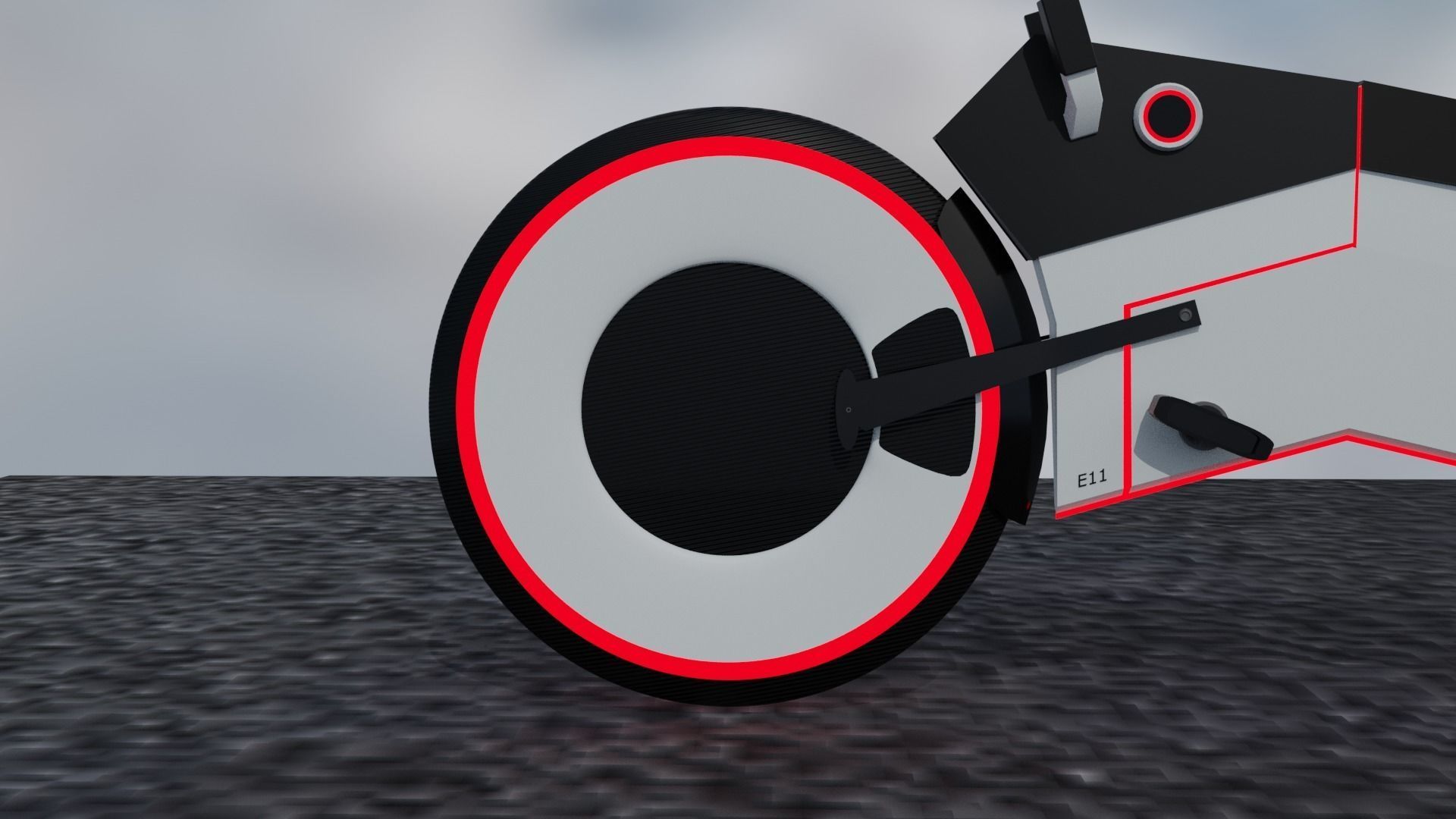 Cyberpunk Bike Low-poly 3D model_6