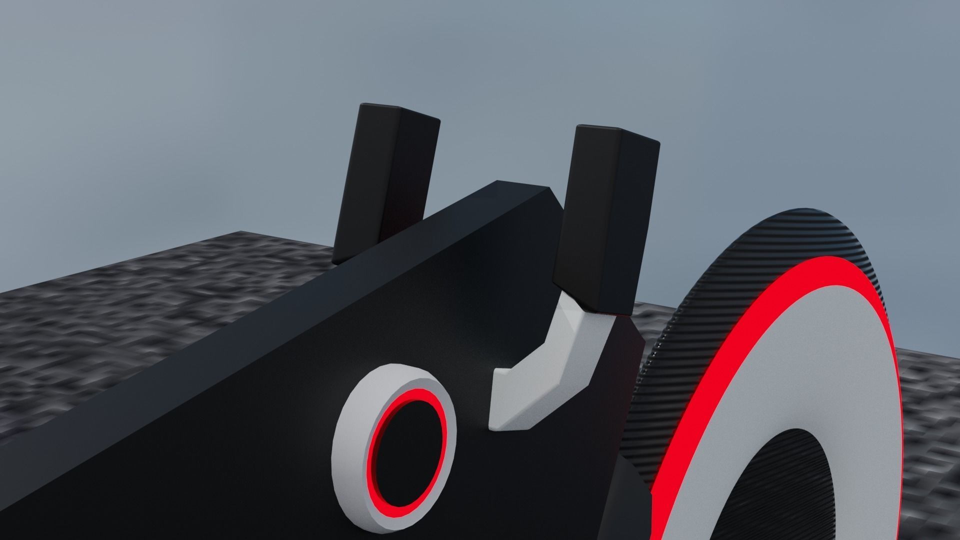 Cyberpunk Bike Low-poly 3D model_5