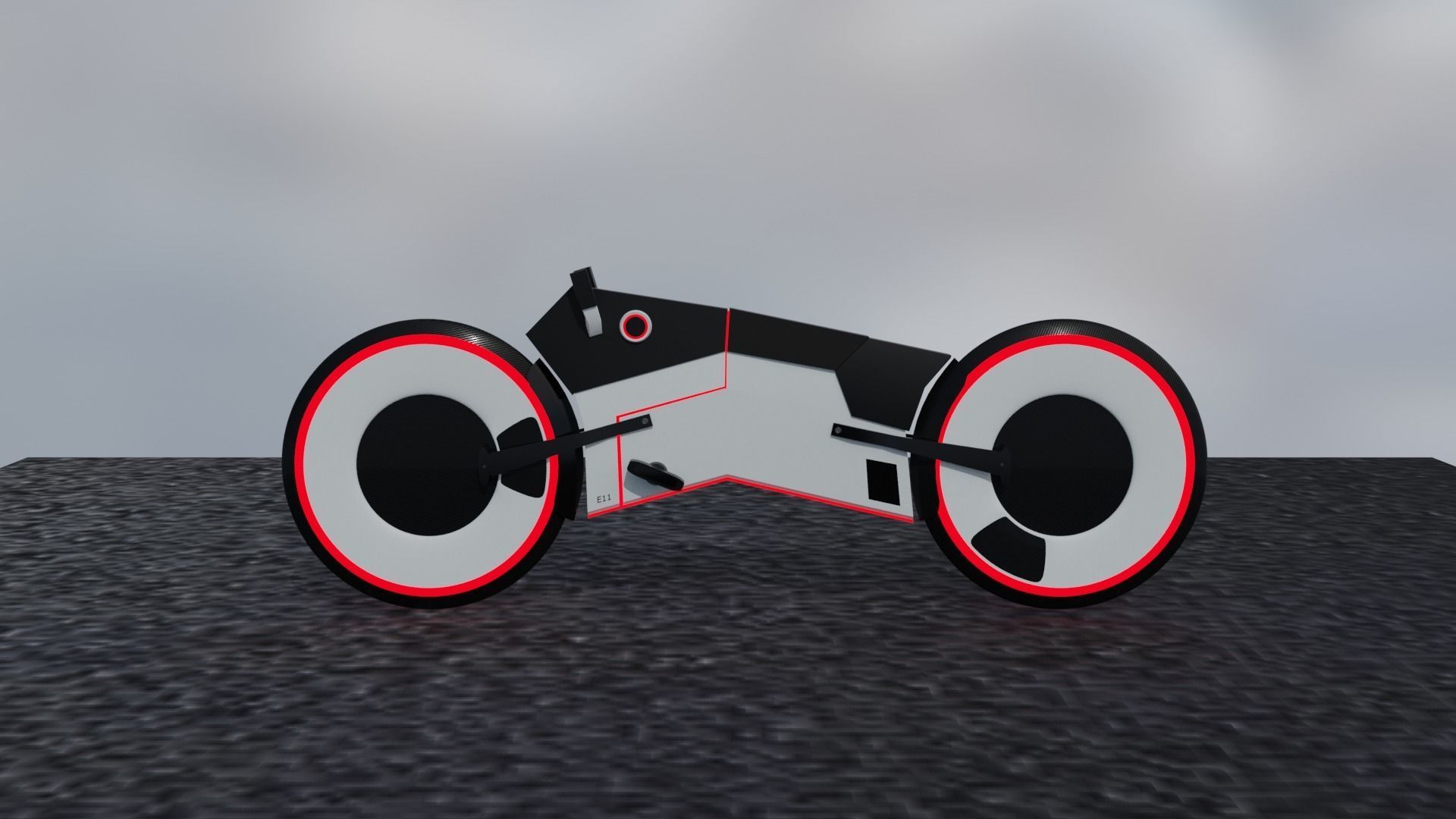 Cyberpunk Bike Low-poly 3D model_1