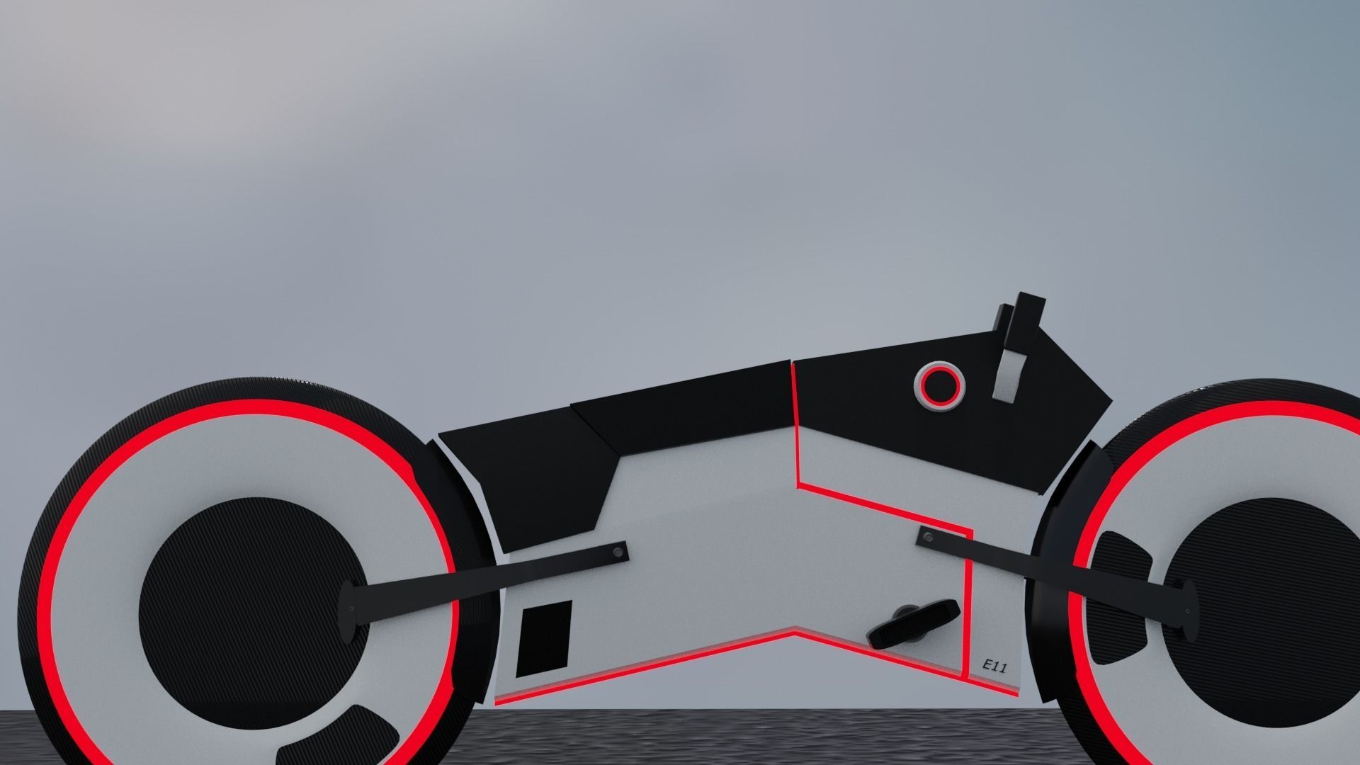 Cyberpunk Bike Low-poly 3D model_23