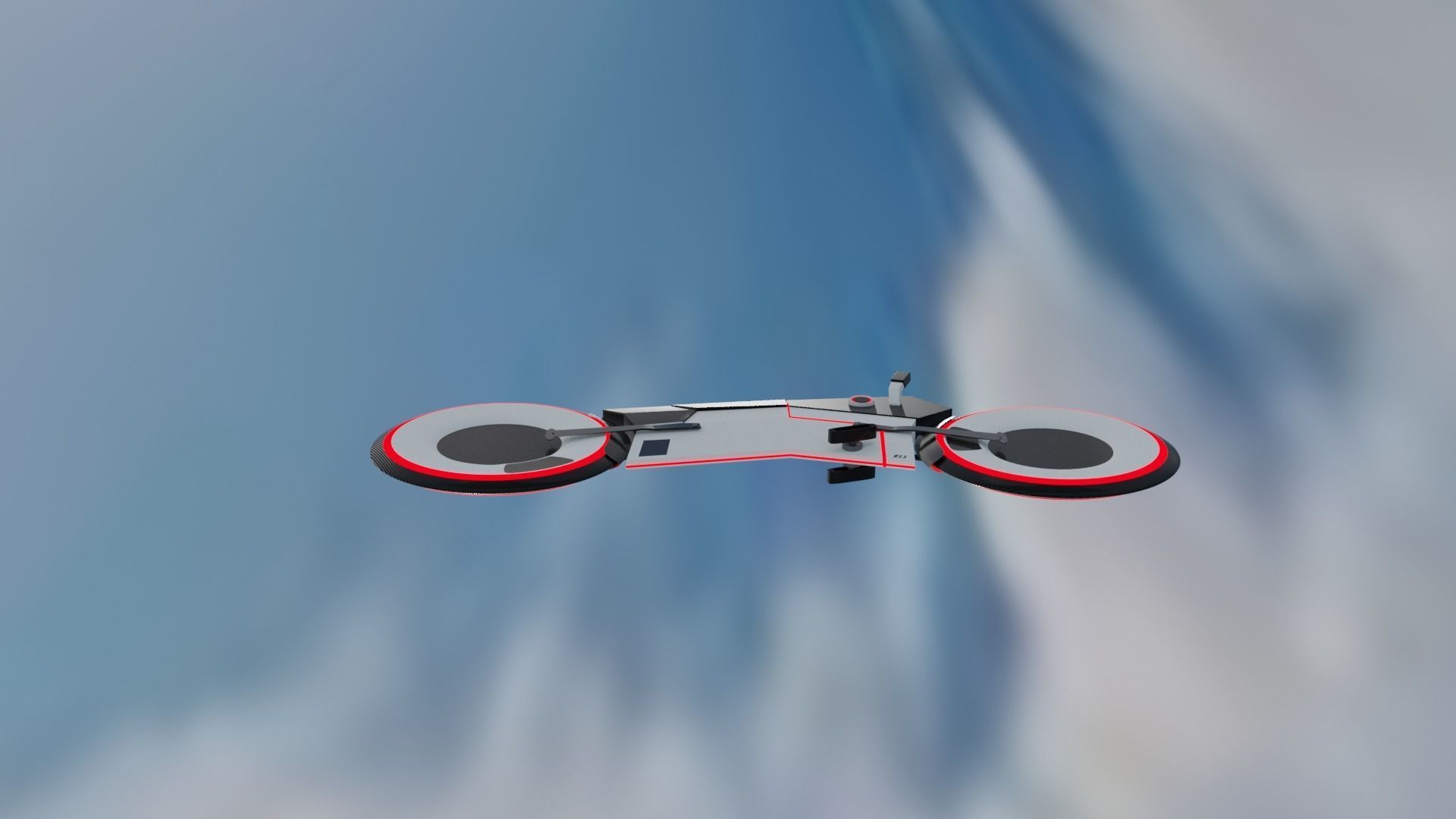 Cyberpunk Bike Low-poly 3D model_22