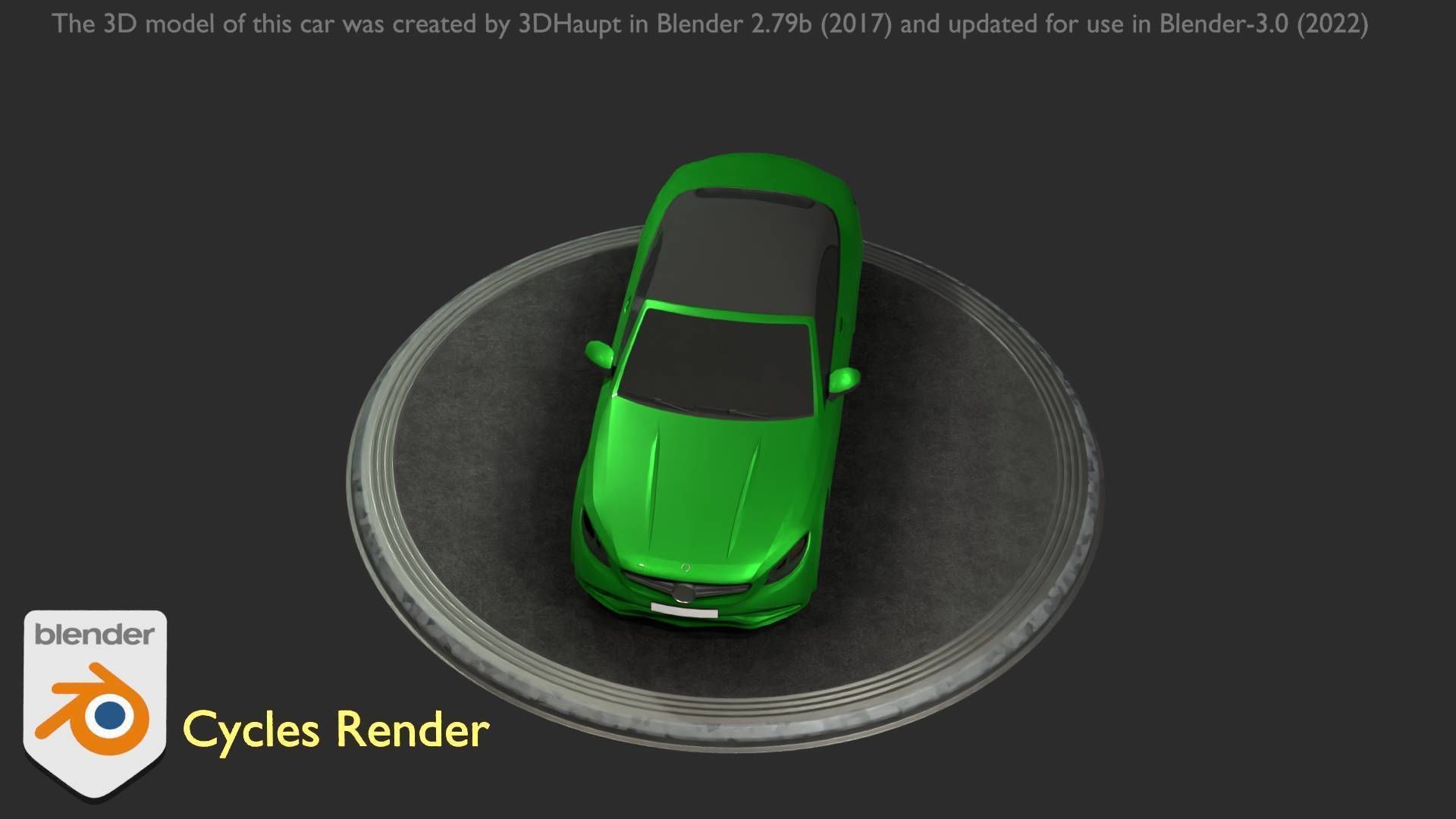 City Car 48 Upper Class Type-A Green Low-poly 3D model_49
