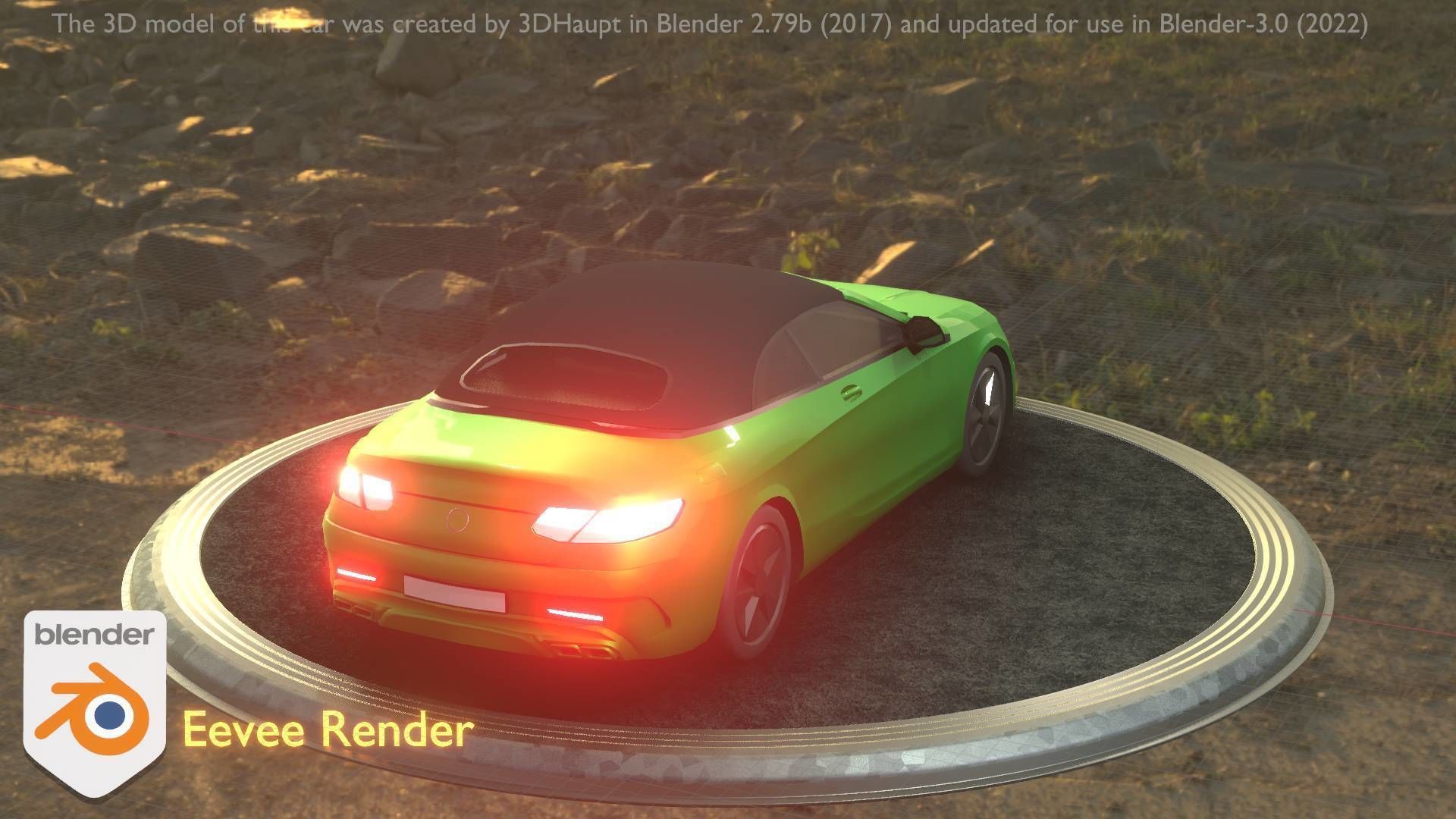 City Car 48 Upper Class Type-A Green Low-poly 3D model_57