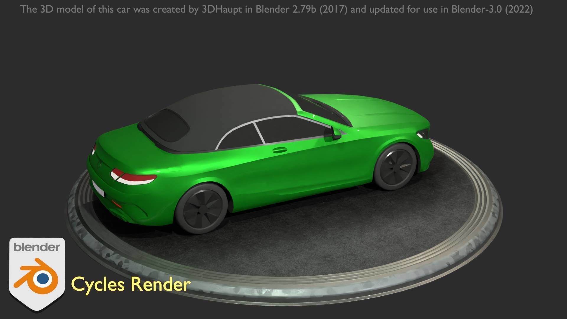 City Car 48 Upper Class Type-A Green Low-poly 3D model_25
