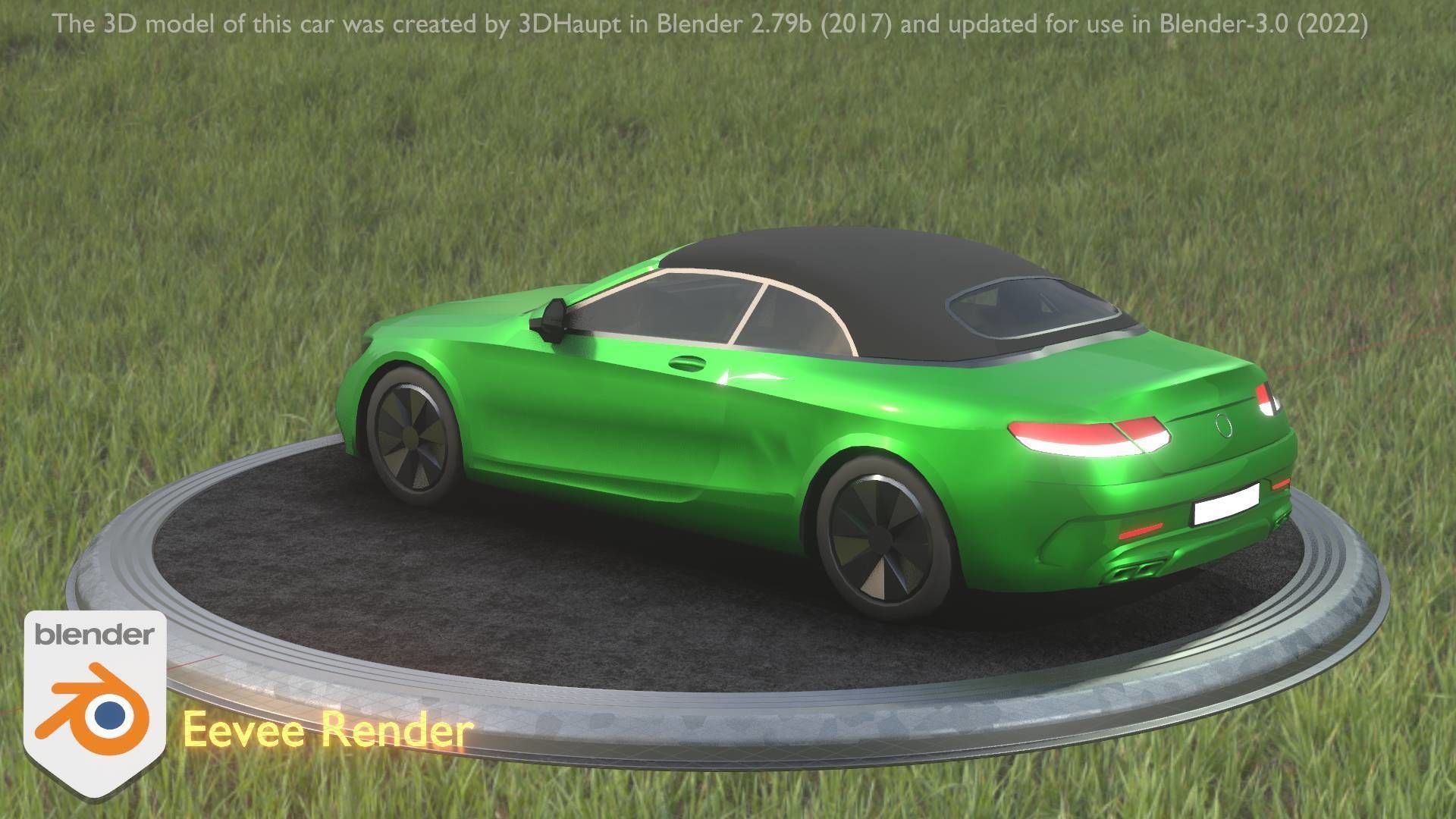 City Car 48 Upper Class Type-A Green Low-poly 3D model_8