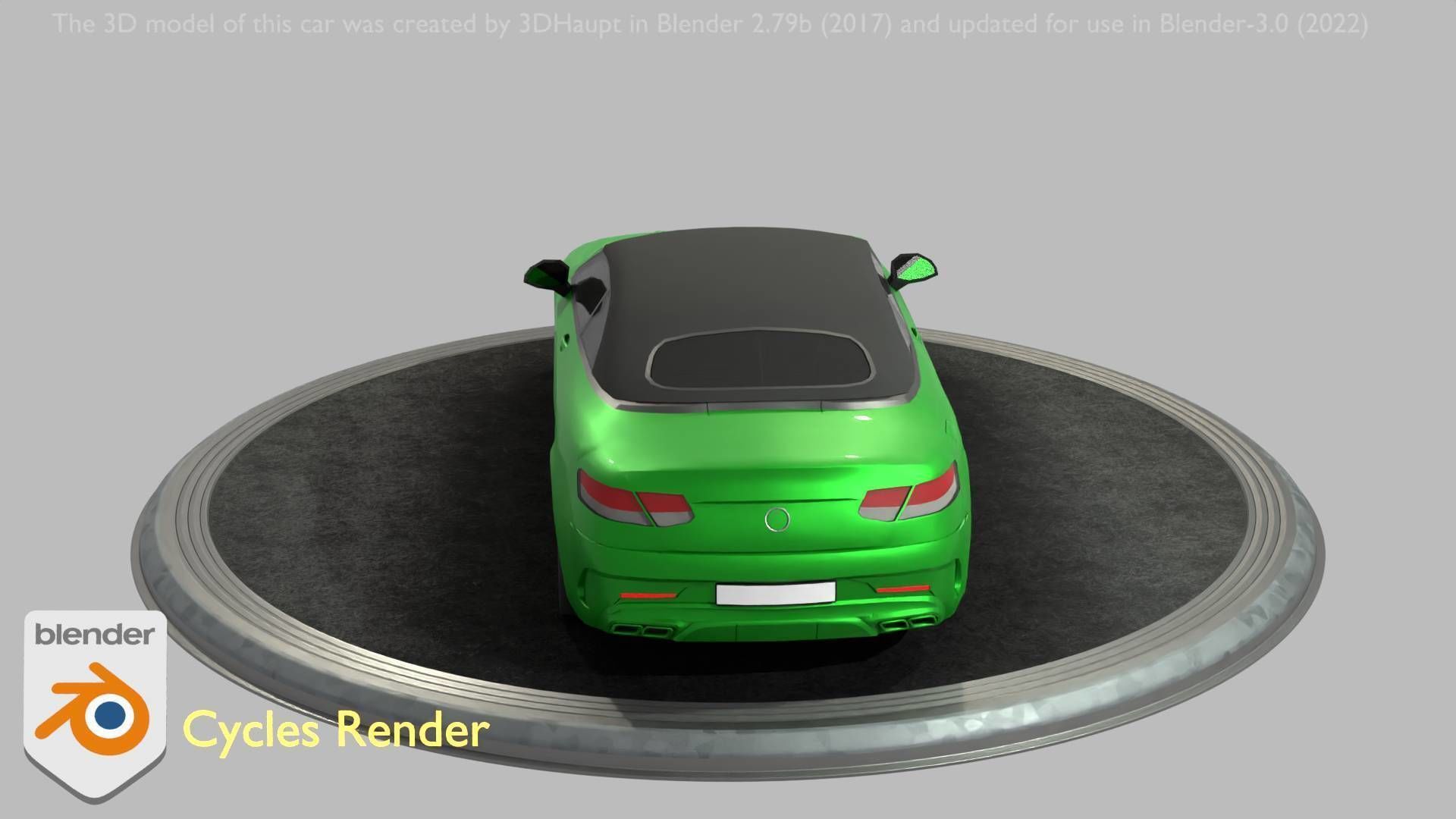 City Car 48 Upper Class Type-A Green Low-poly 3D model_61