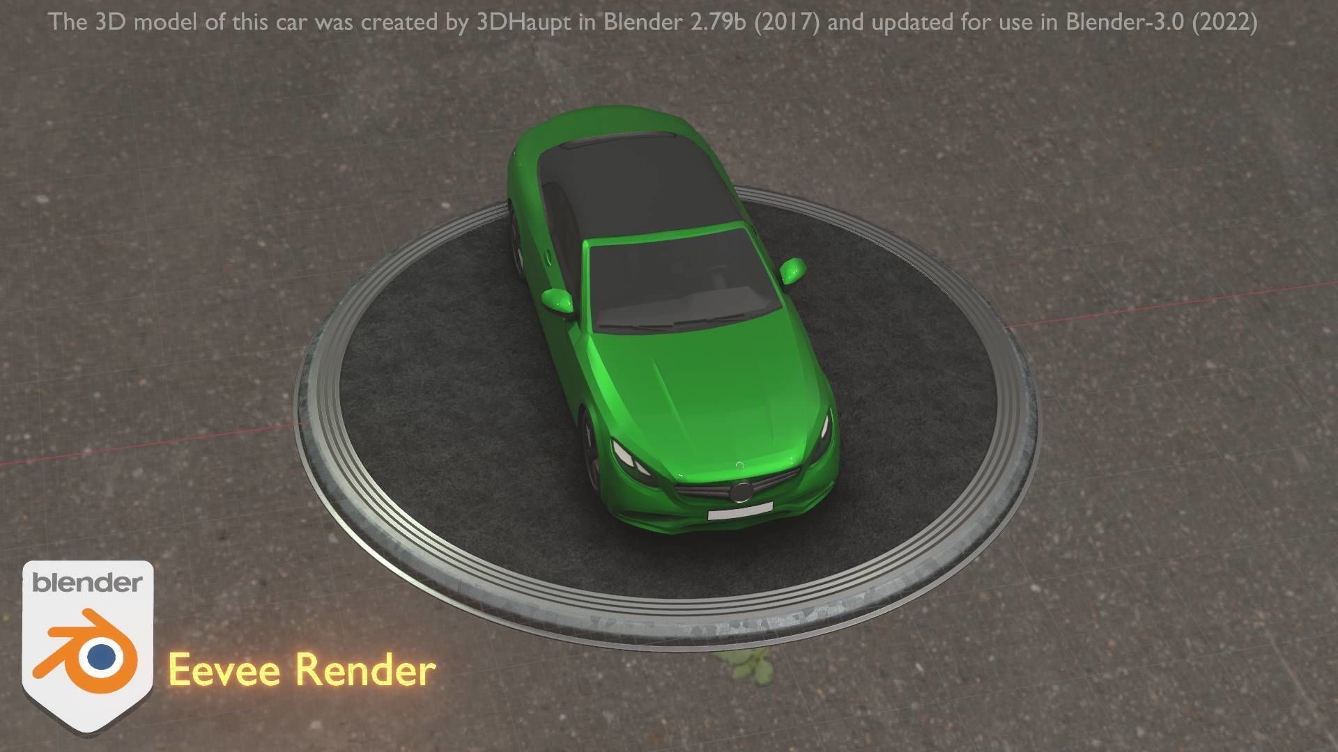 City Car 48 Upper Class Type-A Green Low-poly 3D model_46