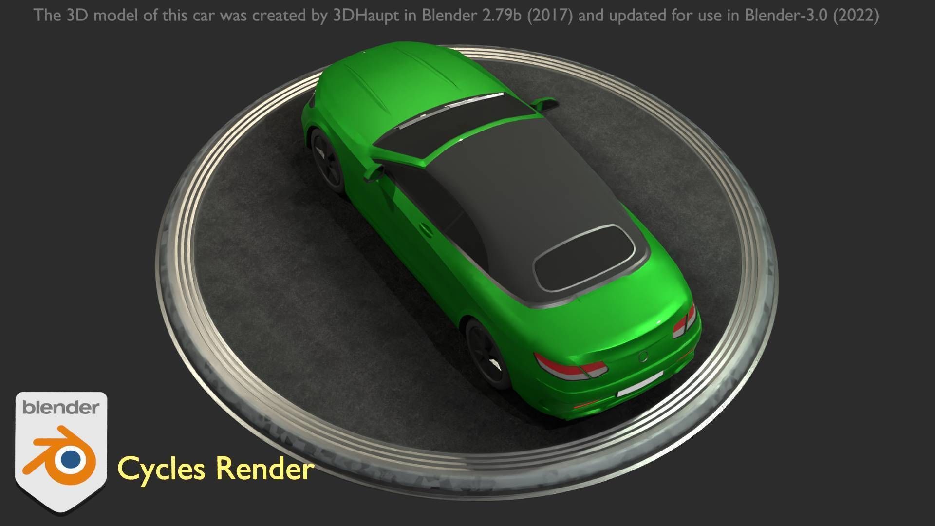 City Car 48 Upper Class Type-A Green Low-poly 3D model_40