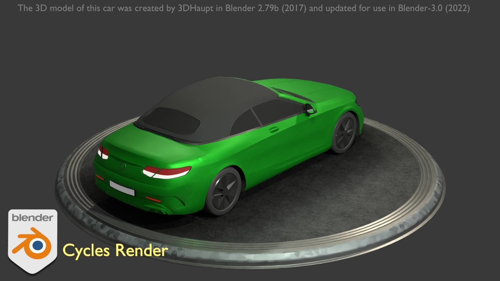 City Car 48 Upper Class Type-A Green Low-poly 3D model_62