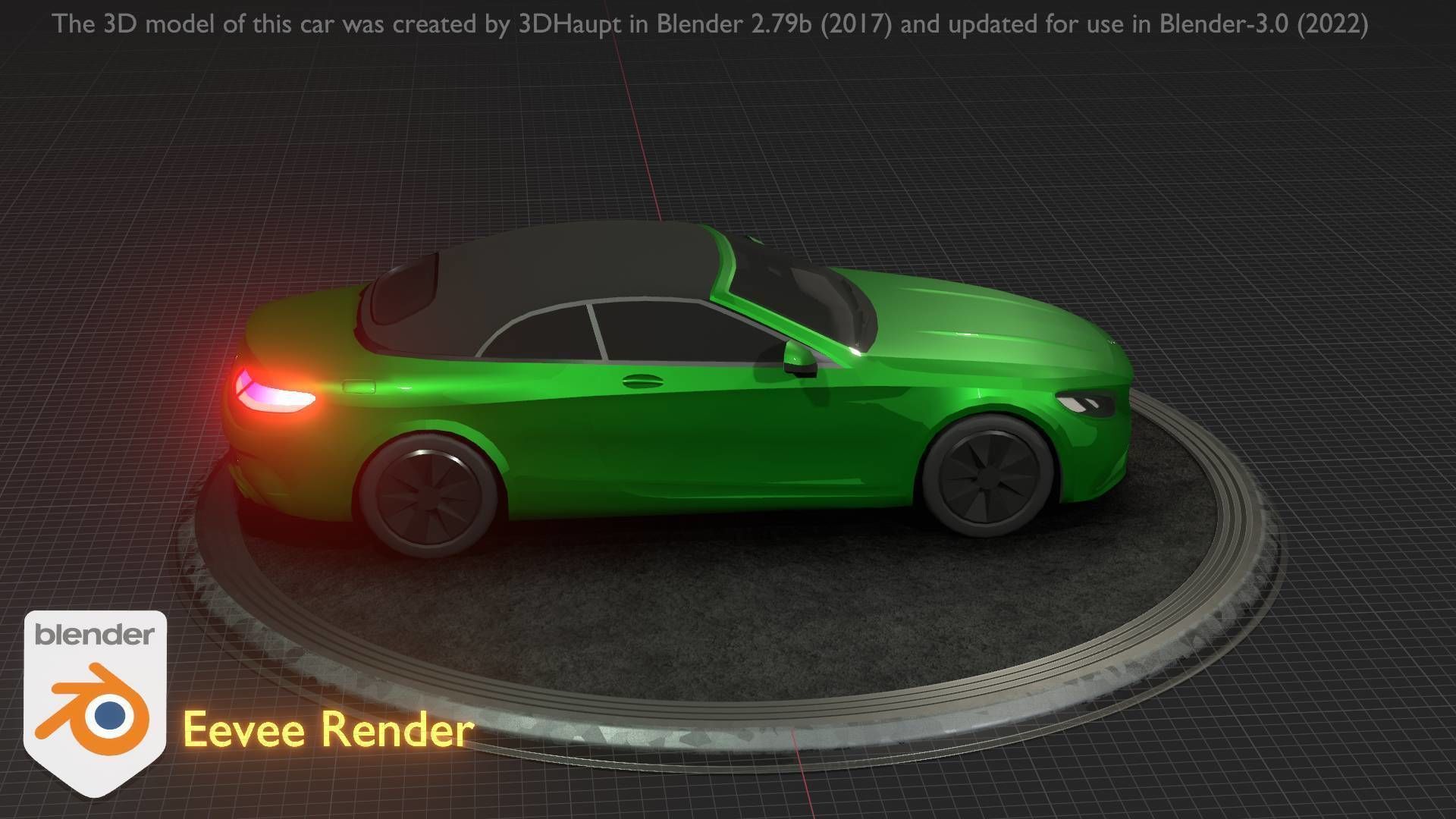 City Car 48 Upper Class Type-A Green Low-poly 3D model_31