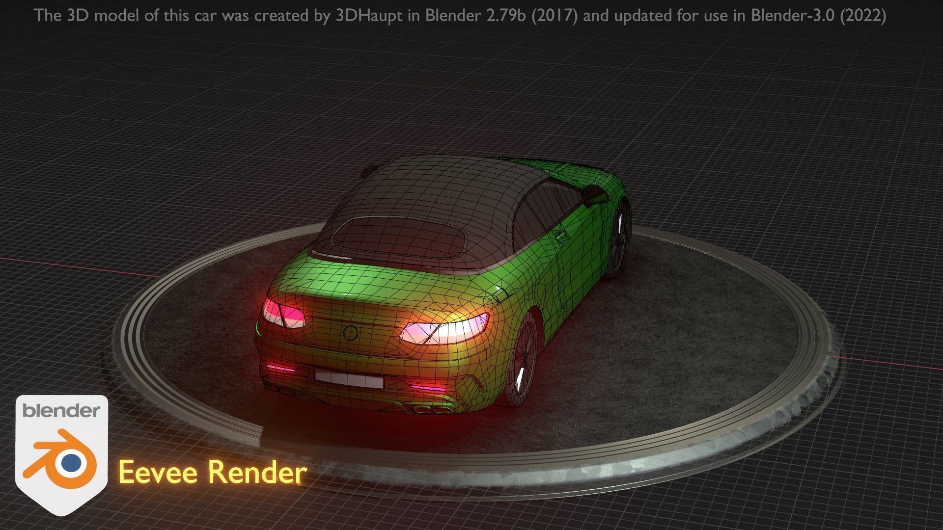 City Car 48 Upper Class Type-A Green Low-poly 3D model_66