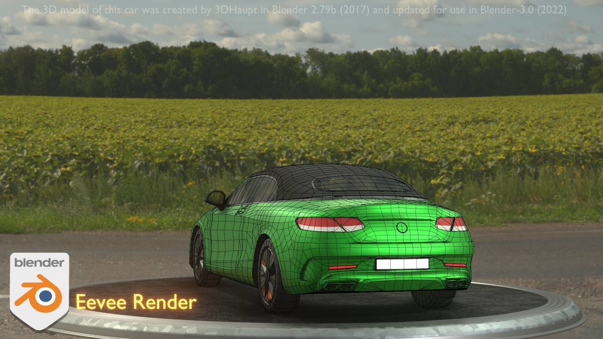 City Car 48 Upper Class Type-A Green Low-poly 3D model_13