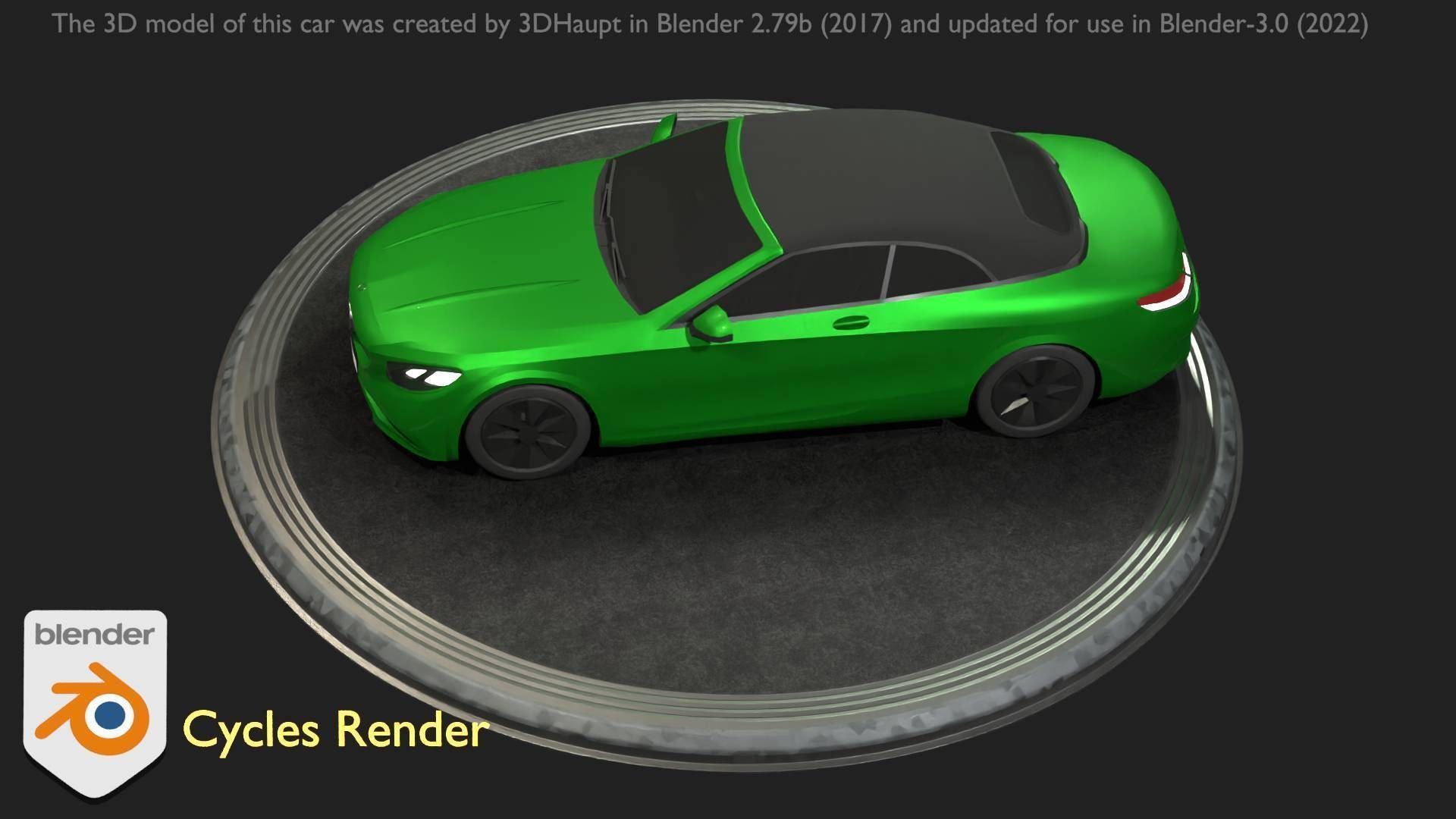 City Car 48 Upper Class Type-A Green Low-poly 3D model_14