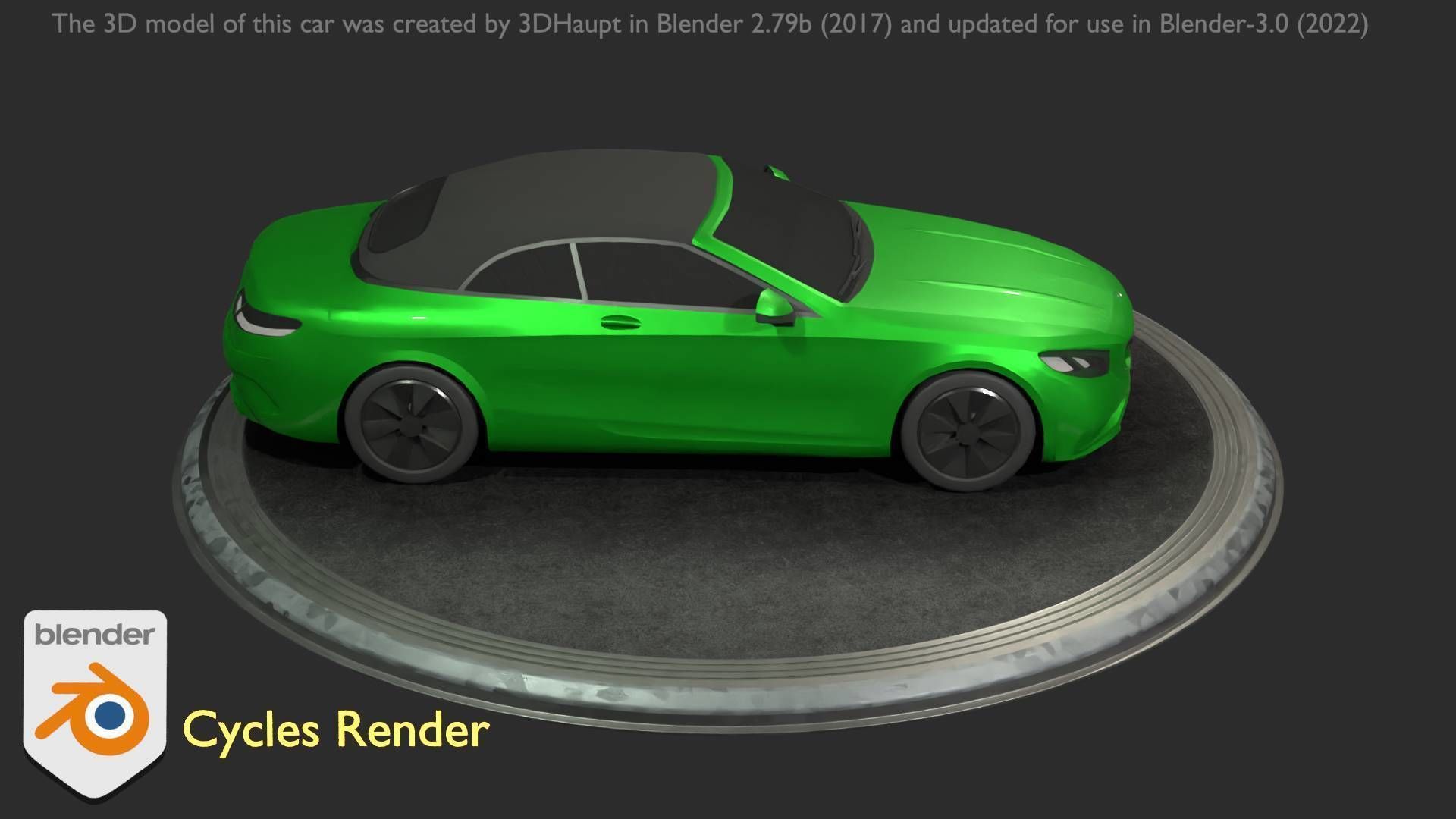 City Car 48 Upper Class Type-A Green Low-poly 3D model_60