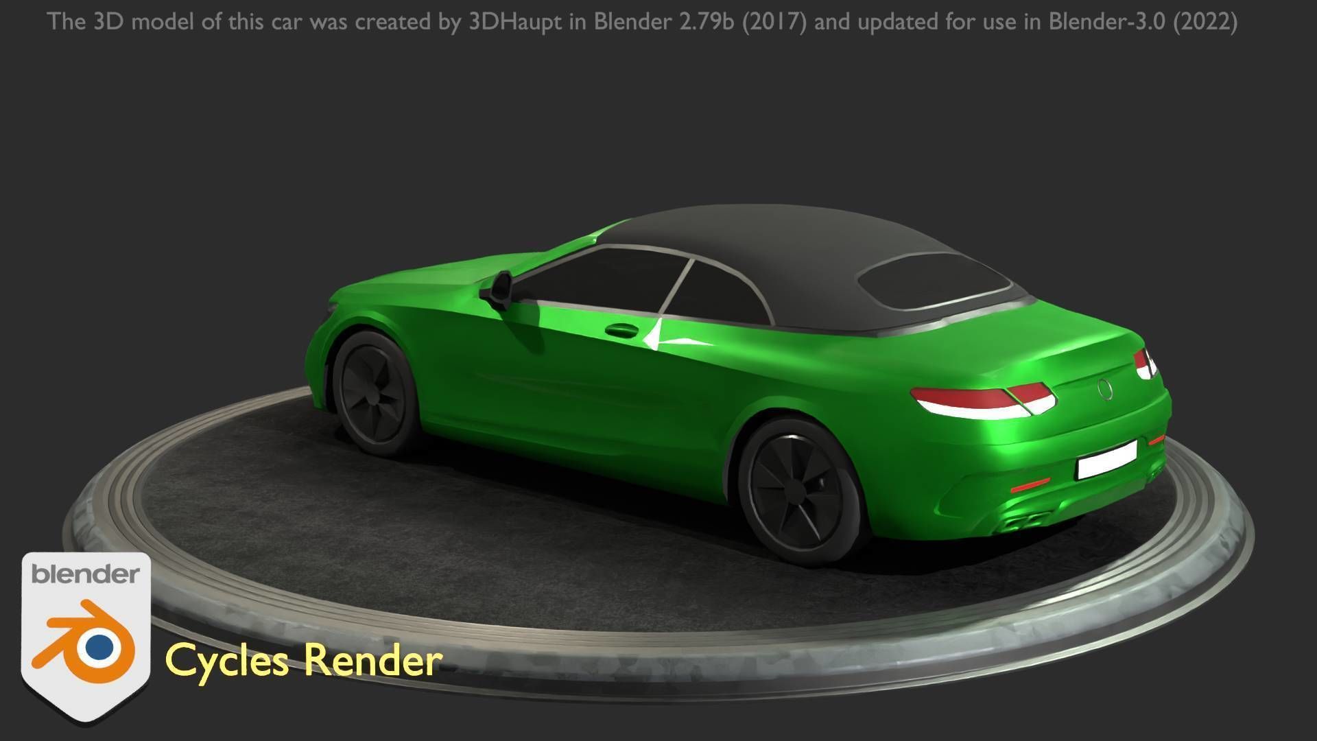 City Car 48 Upper Class Type-A Green Low-poly 3D model_70