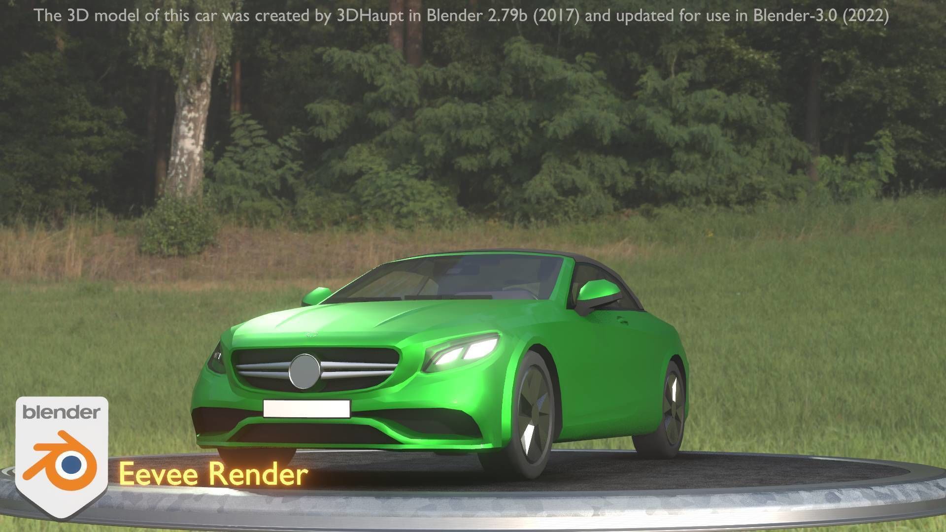 City Car 48 Upper Class Type-A Green Low-poly 3D model_67