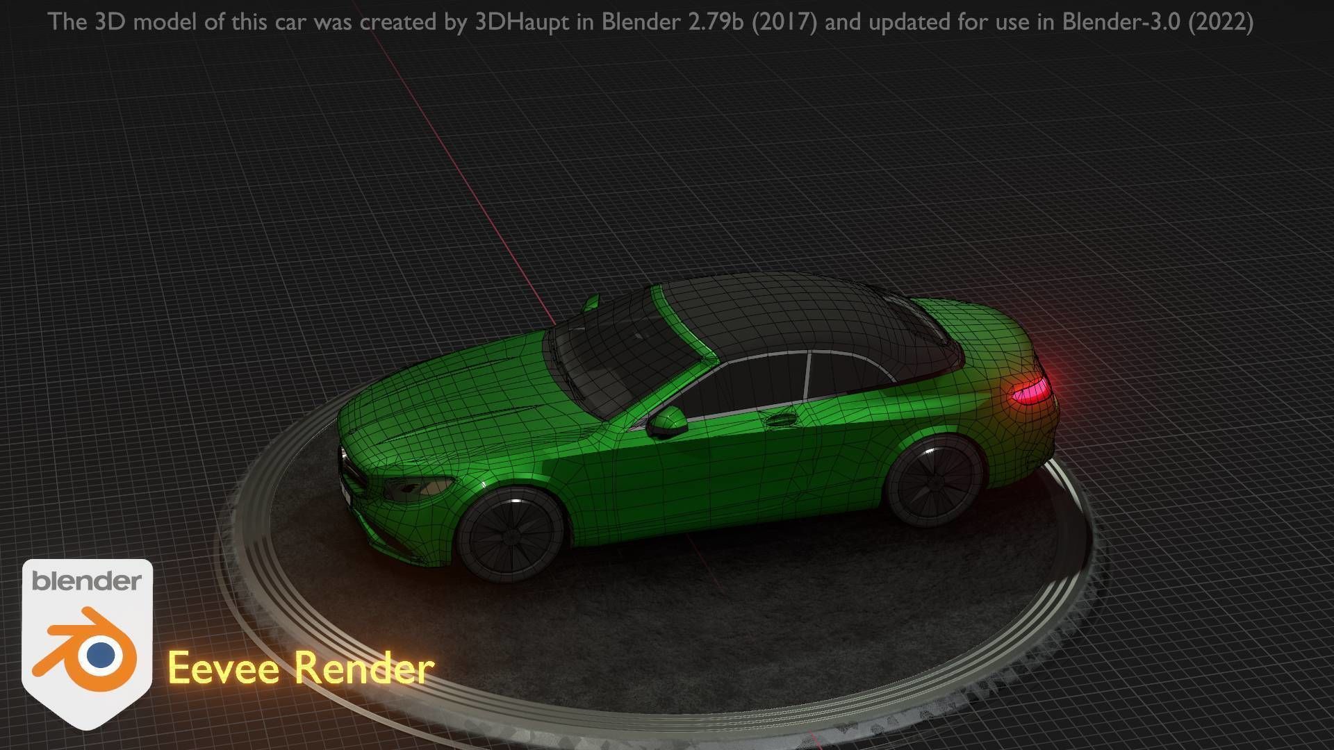 City Car 48 Upper Class Type-A Green Low-poly 3D model_11