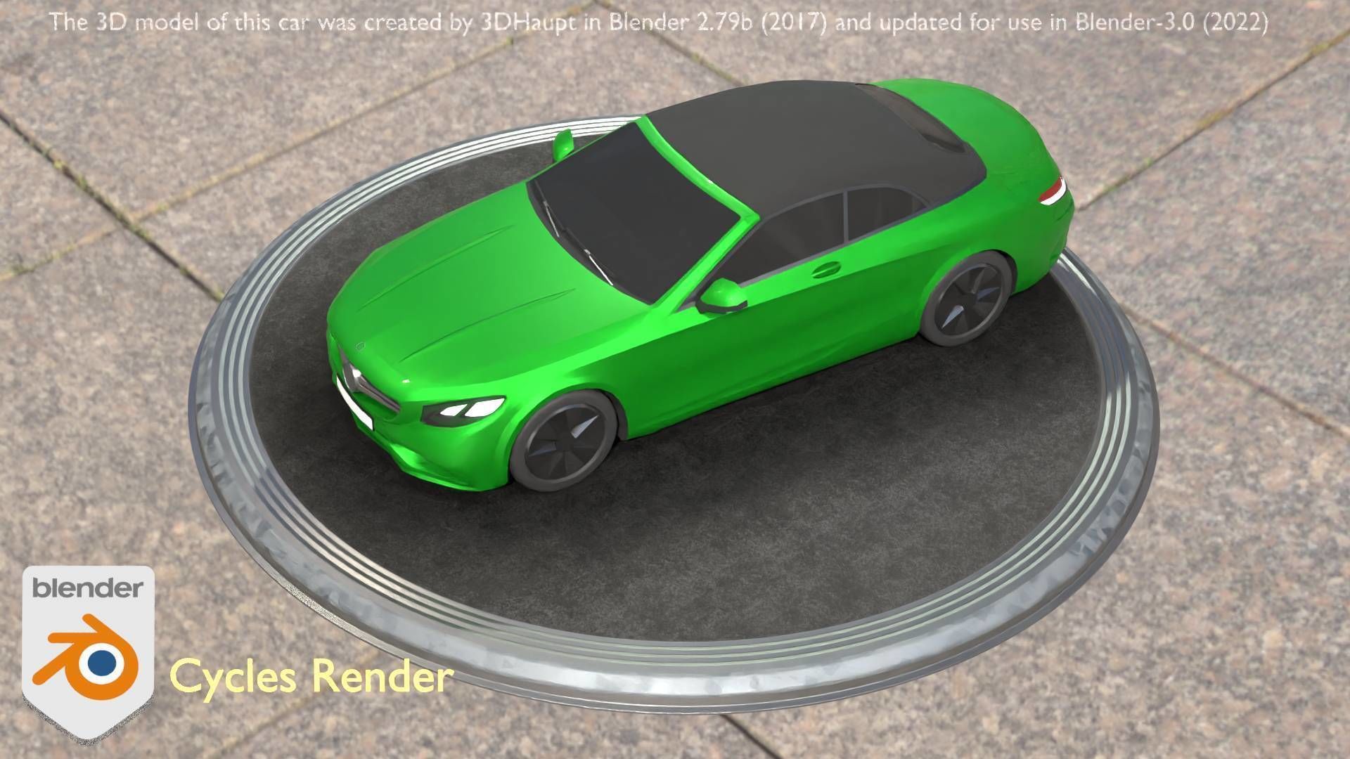 City Car 48 Upper Class Type-A Green Low-poly 3D model_36