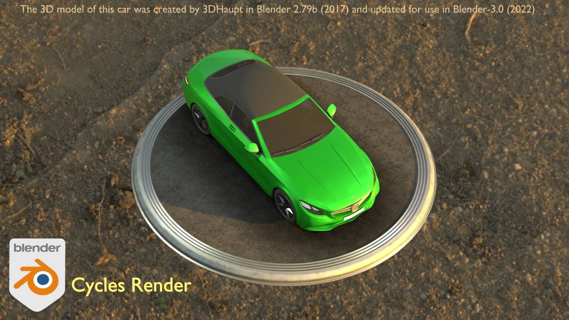 City Car 48 Upper Class Type-A Green Low-poly 3D model_10