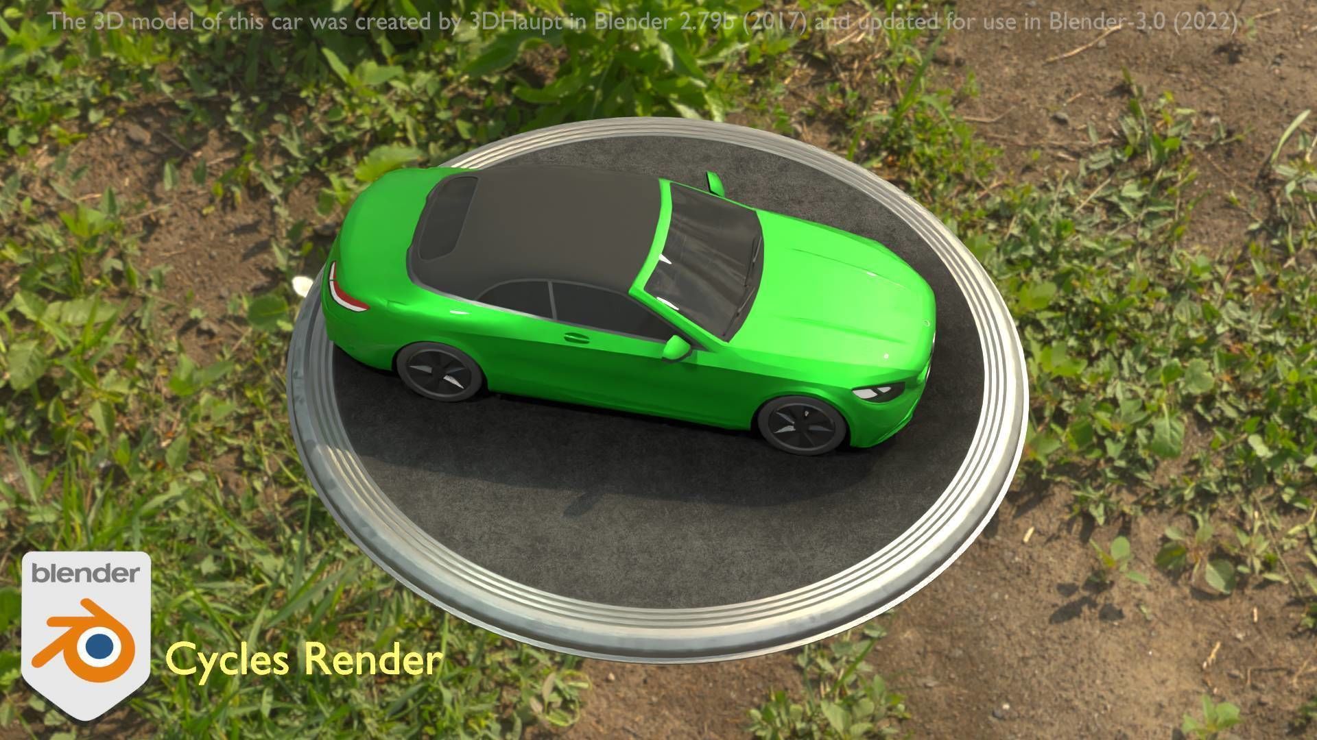 City Car 48 Upper Class Type-A Green Low-poly 3D model_45