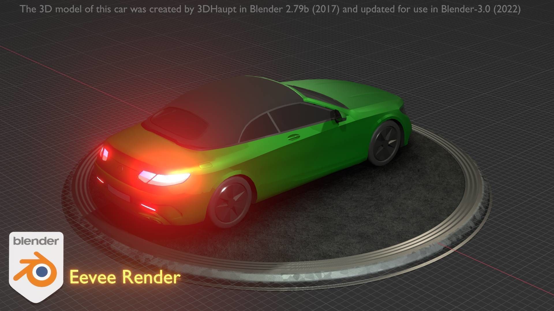 City Car 48 Upper Class Type-A Green Low-poly 3D model_26