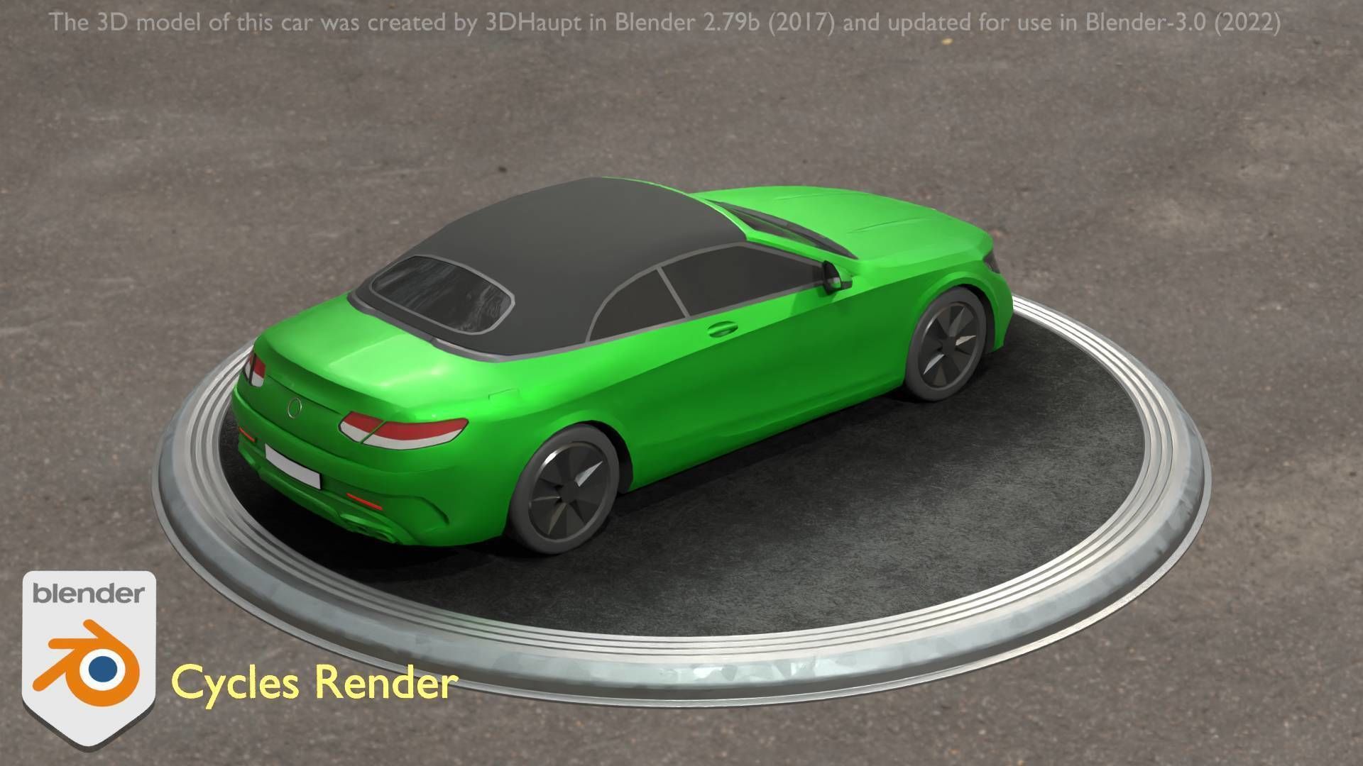 City Car 48 Upper Class Type-A Green Low-poly 3D model_55