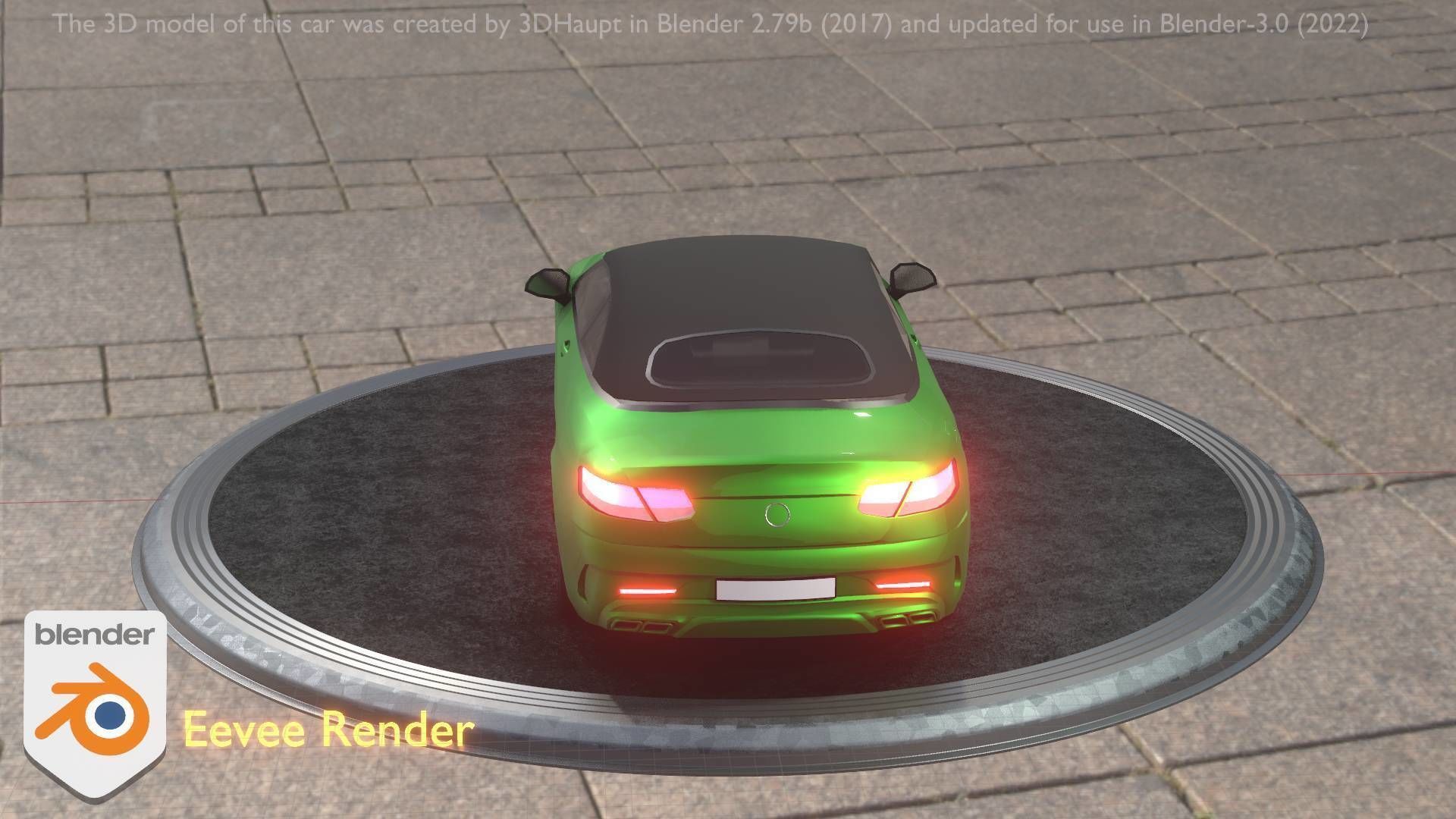 City Car 48 Upper Class Type-A Green Low-poly 3D model_9