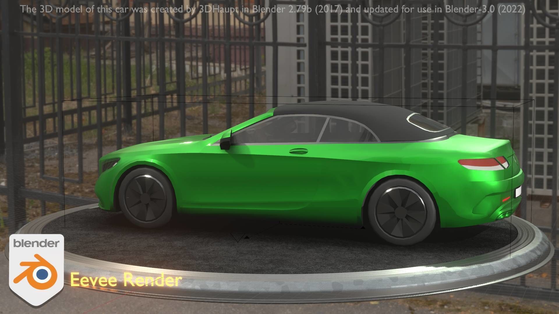 City Car 48 Upper Class Type-A Green Low-poly 3D model_75