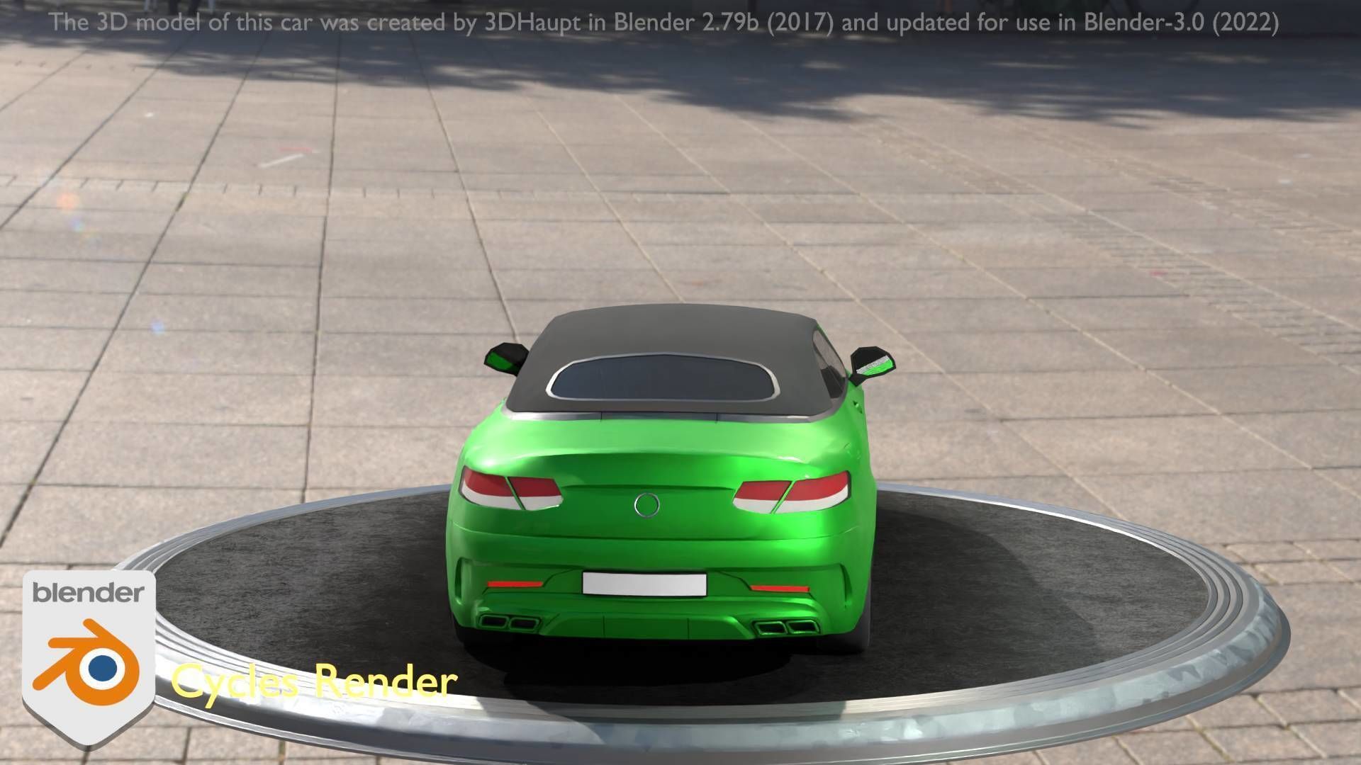 City Car 48 Upper Class Type-A Green Low-poly 3D model_56